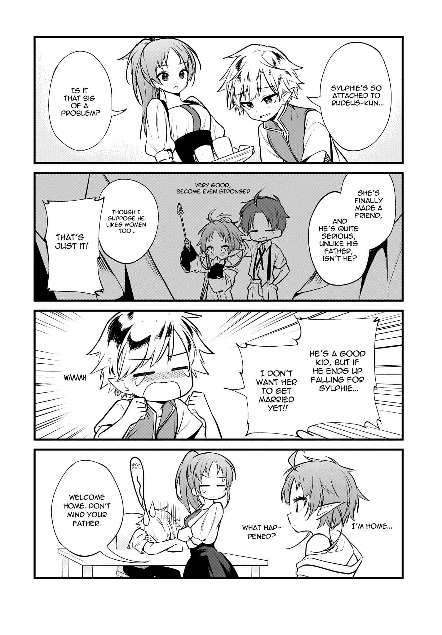 Page 15 Chapter 5 Mushoku Tensei ~4-koma ni Natte mo Honki Dasu~