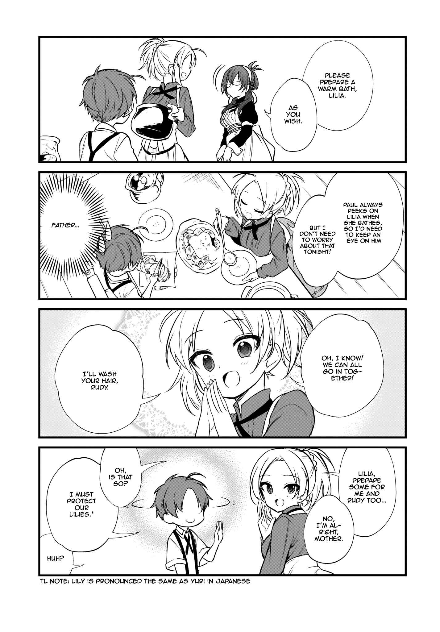 Page 15 Chapter 4 Mushoku Tensei ~4-koma ni Natte mo Honki Dasu~