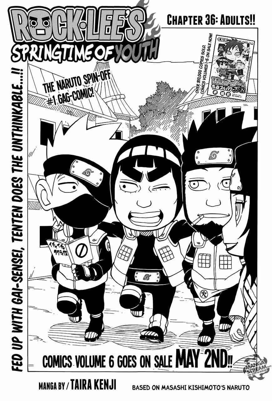 Page 1 Chapter 36 Rock Lee no Seishun Full-Power Ninden