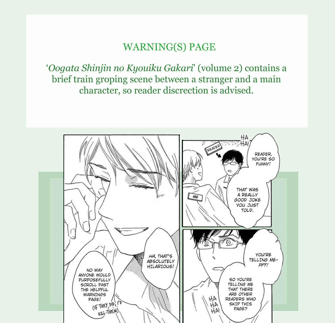 Page 2 Chapter 1 Oogata Shinjin no Kyouiku Gakari