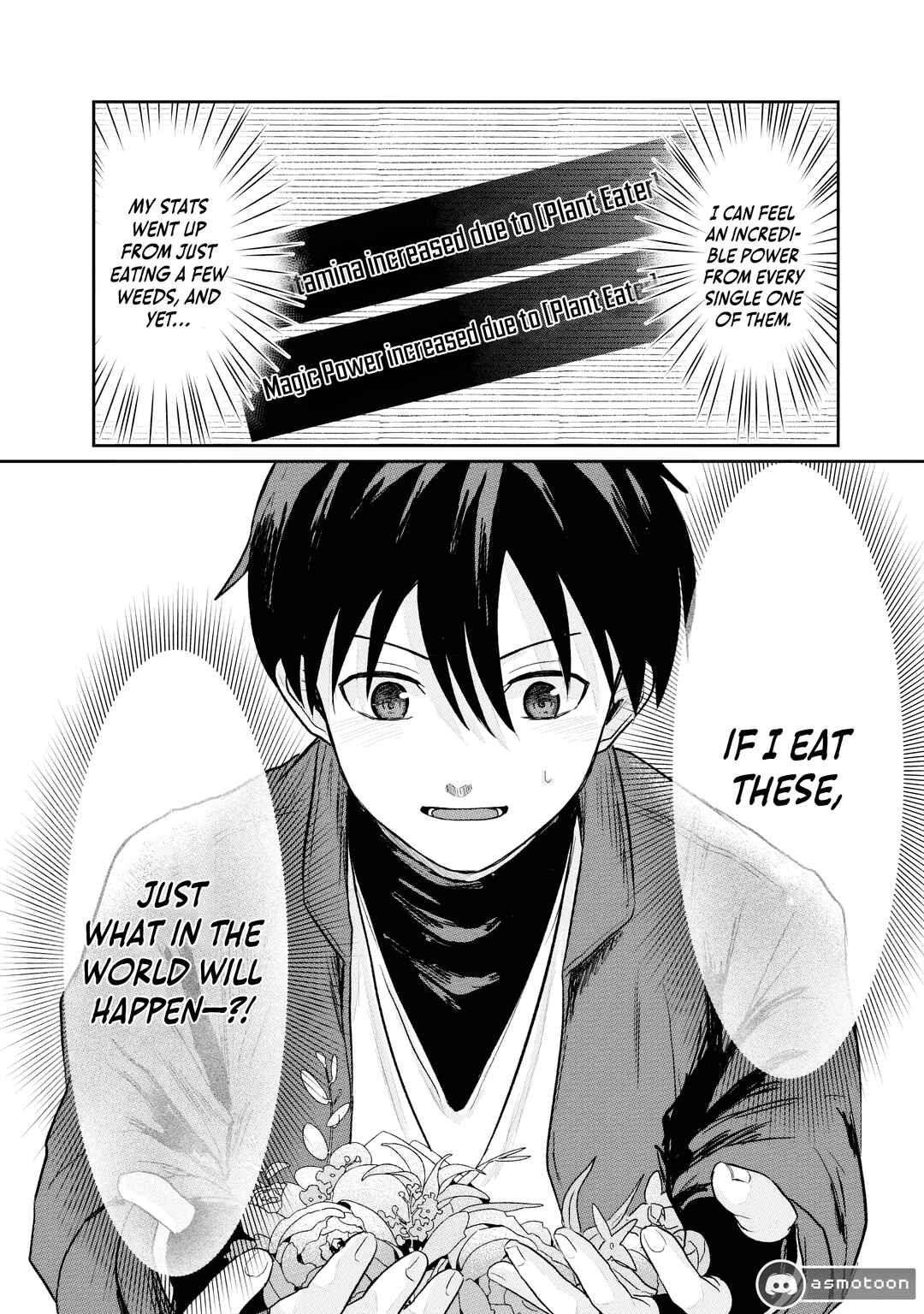 Page 17 Chapter 4 Sono Hen no Kusa demo Kuttoke to Tsuihou Sareta Munou Skill [Shokubutsugui] Mochi Tenseisha, Elf no Sato de Maboroshi no Shokubutsu wo Tabete Musou Suru