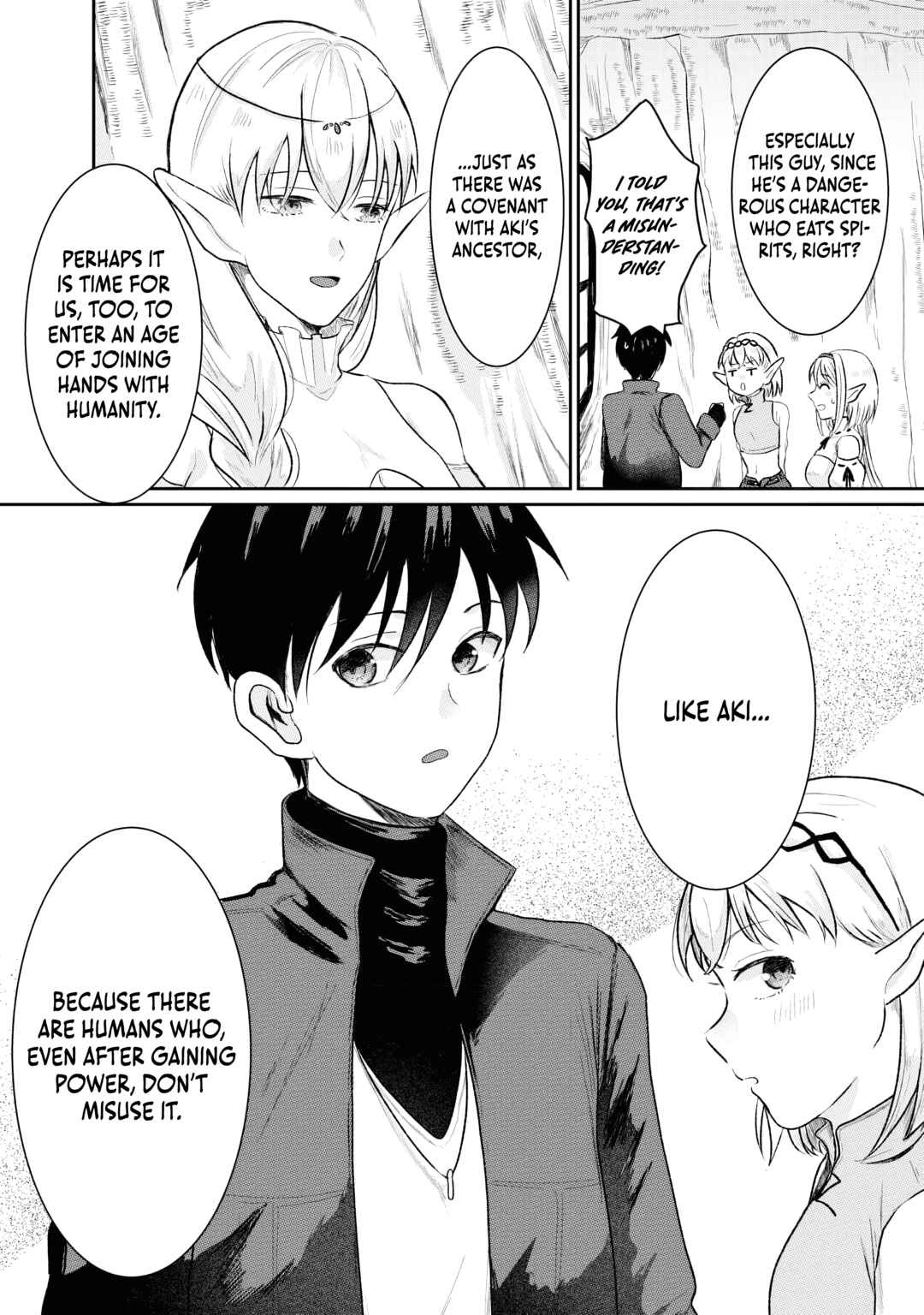 Page 8 Chapter 6 Sono Hen no Kusa demo Kuttoke to Tsuihou Sareta Munou Skill [Shokubutsugui] Mochi Tenseisha, Elf no Sato de Maboroshi no Shokubutsu wo Tabete Musou Suru