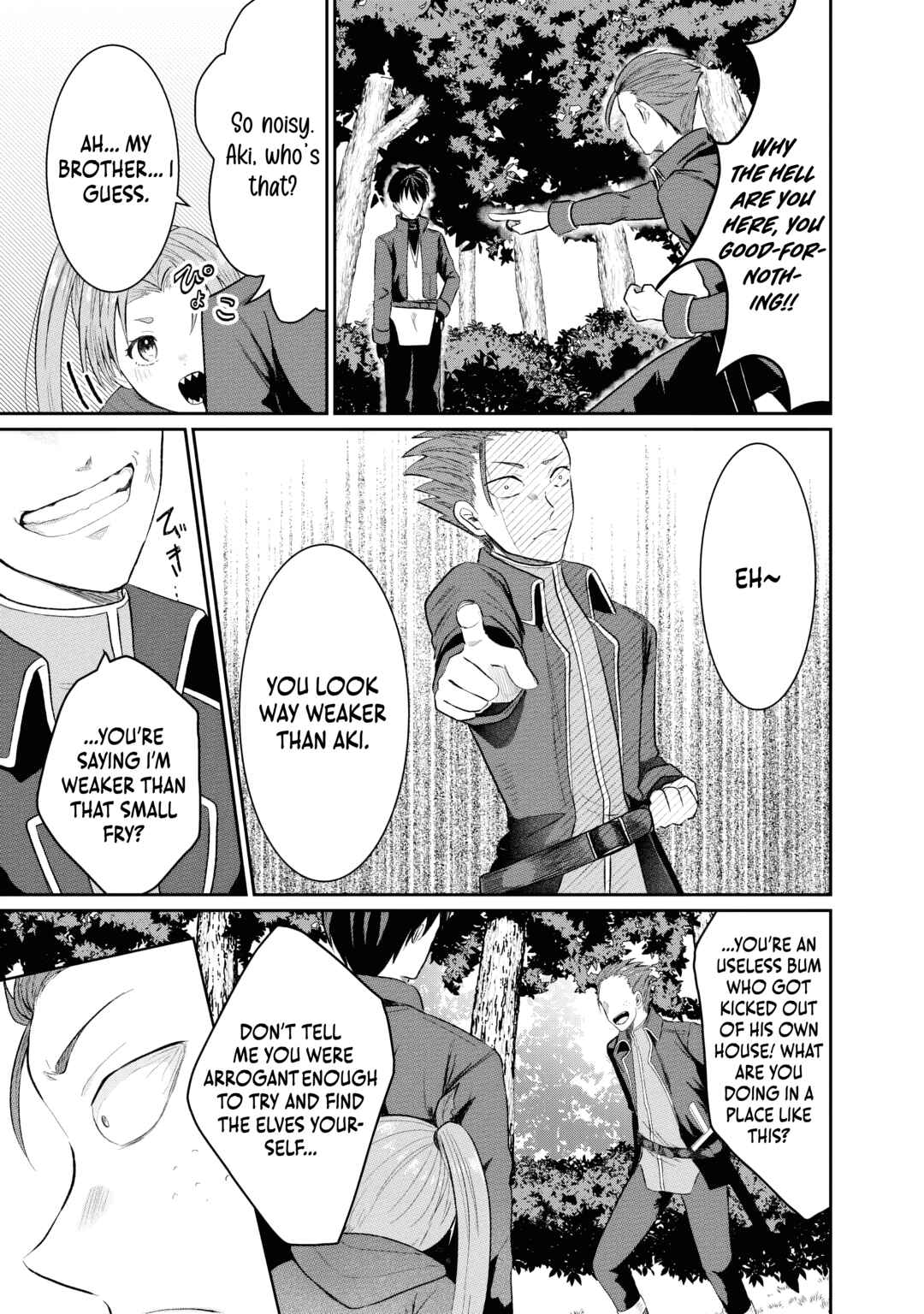 Page 9 Chapter 8 Sono Hen no Kusa demo Kuttoke to Tsuihou Sareta Munou Skill [Shokubutsugui] Mochi Tenseisha, Elf no Sato de Maboroshi no Shokubutsu wo Tabete Musou Suru