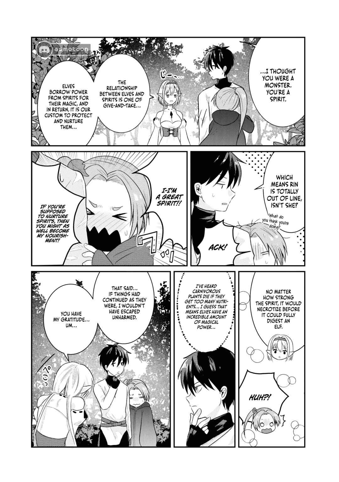 Page 14 Chapter 2 Sono Hen no Kusa demo Kuttoke to Tsuihou Sareta Munou Skill [Shokubutsugui] Mochi Tenseisha, Elf no Sato de Maboroshi no Shokubutsu wo Tabete Musou Suru