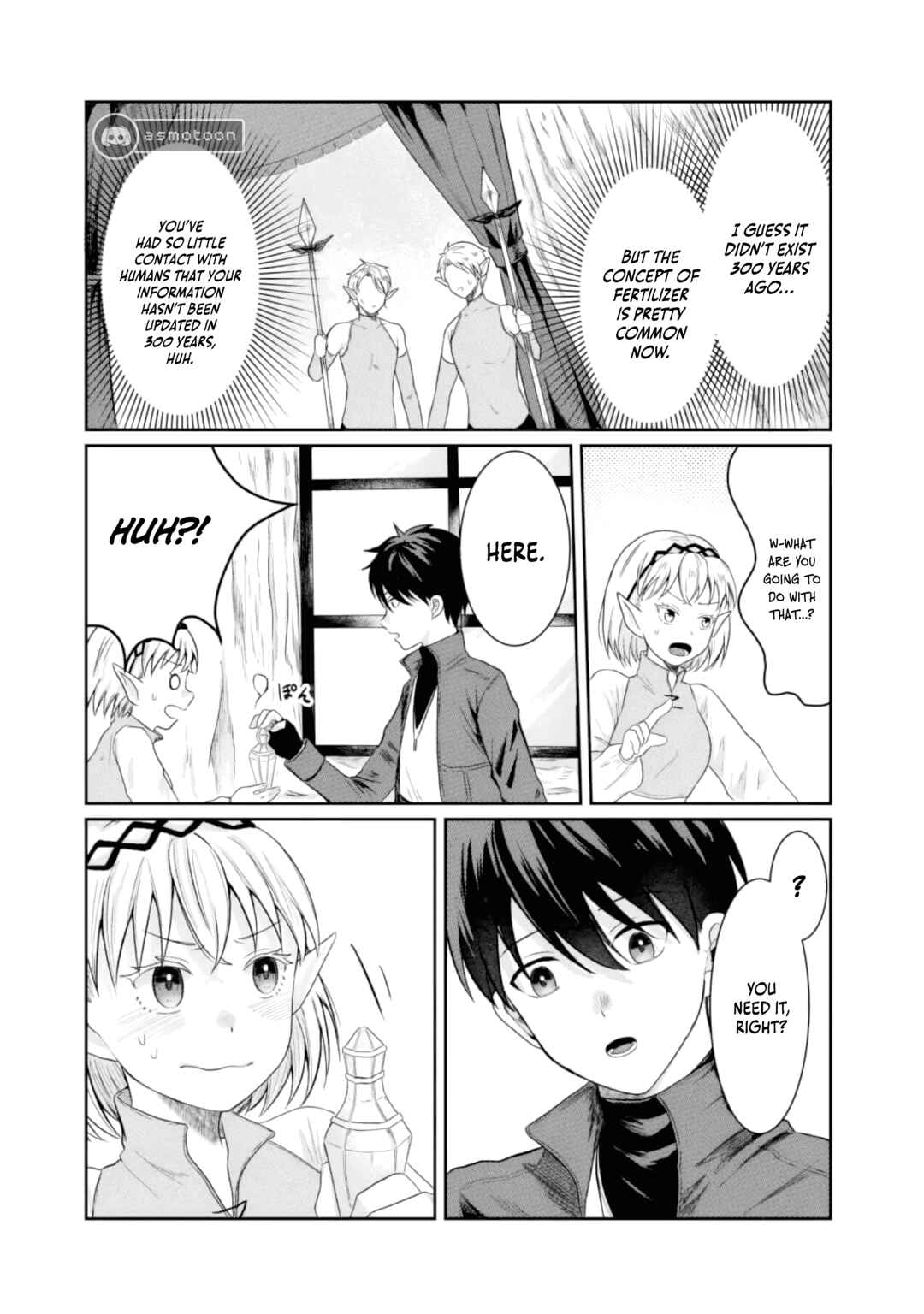Page 34 Chapter 2 Sono Hen no Kusa demo Kuttoke to Tsuihou Sareta Munou Skill [Shokubutsugui] Mochi Tenseisha, Elf no Sato de Maboroshi no Shokubutsu wo Tabete Musou Suru
