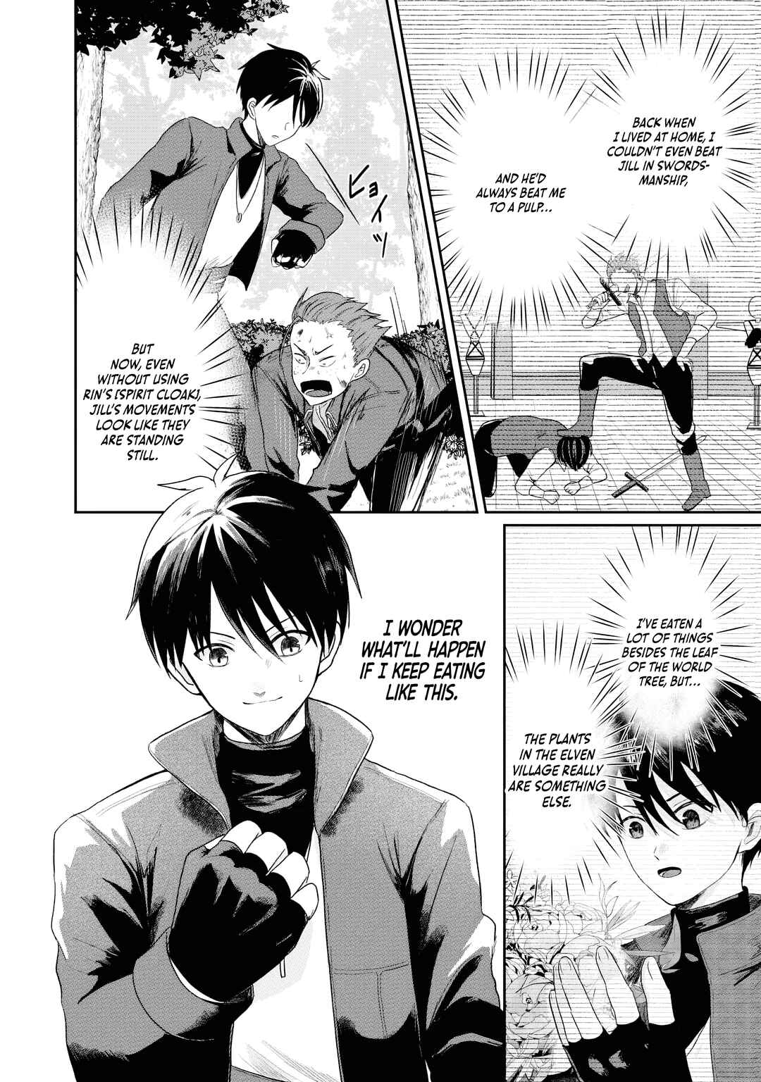 Page 8 Chapter 9 Sono Hen no Kusa demo Kuttoke to Tsuihou Sareta Munou Skill [Shokubutsugui] Mochi Tenseisha, Elf no Sato de Maboroshi no Shokubutsu wo Tabete Musou Suru