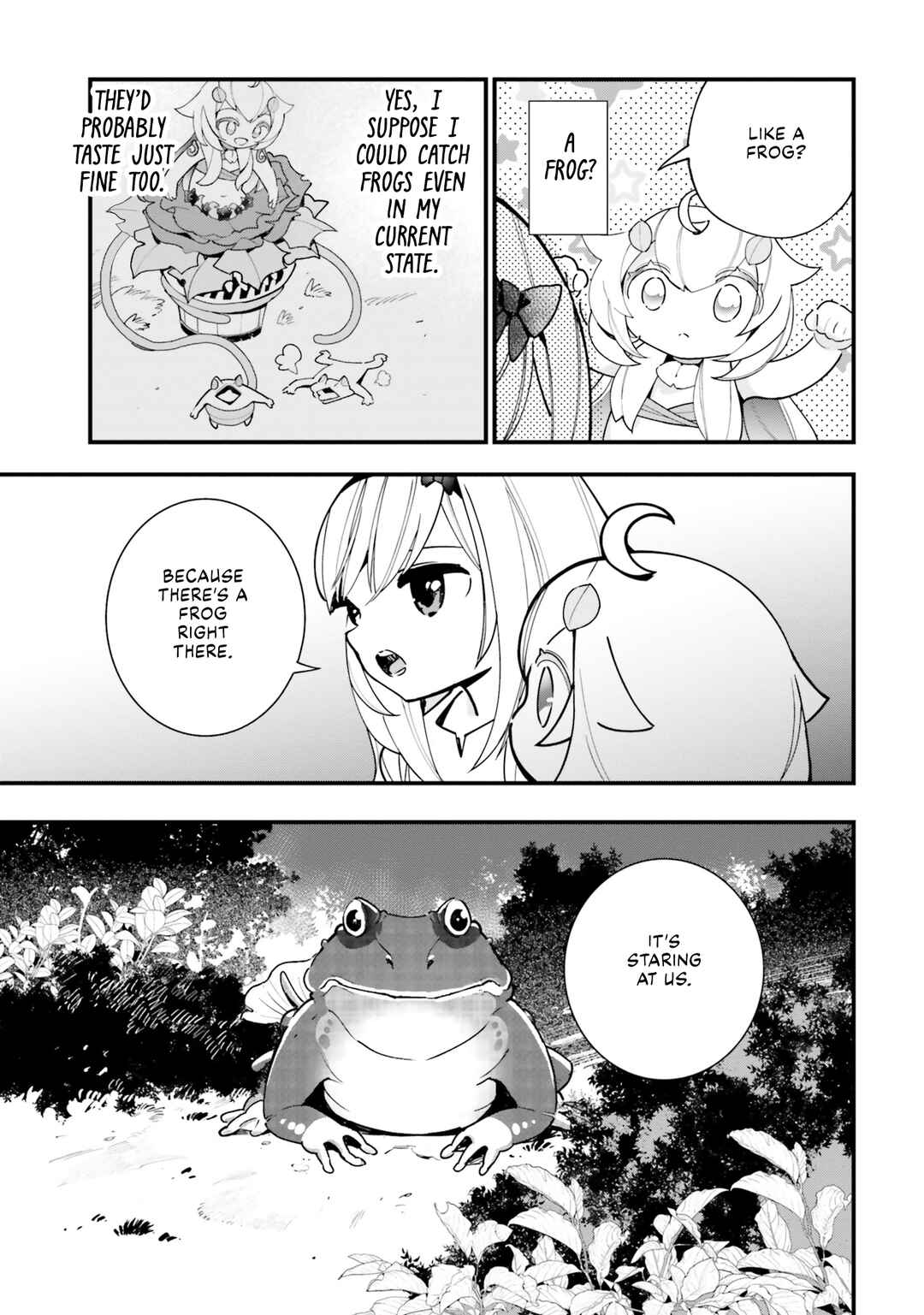 Page 12 Chapter 17 Shokubutsu Monster Musume Nikki ~Seijo datta Watashi ga Uragirareta Hate ni Aruraune ni Tensei Shite Shimatta node, kore kara wa Kougousei wo Shinagara Shizuka ni Shokubutsu Life wo Sugoshimasu~