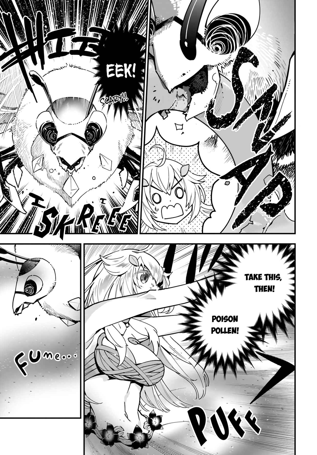 Page 14 Chapter 2 Shokubutsu Monster Musume Nikki ~Seijo datta Watashi ga Uragirareta Hate ni Aruraune ni Tensei Shite Shimatta node, kore kara wa Kougousei wo Shinagara Shizuka ni Shokubutsu Life wo Sugoshimasu~