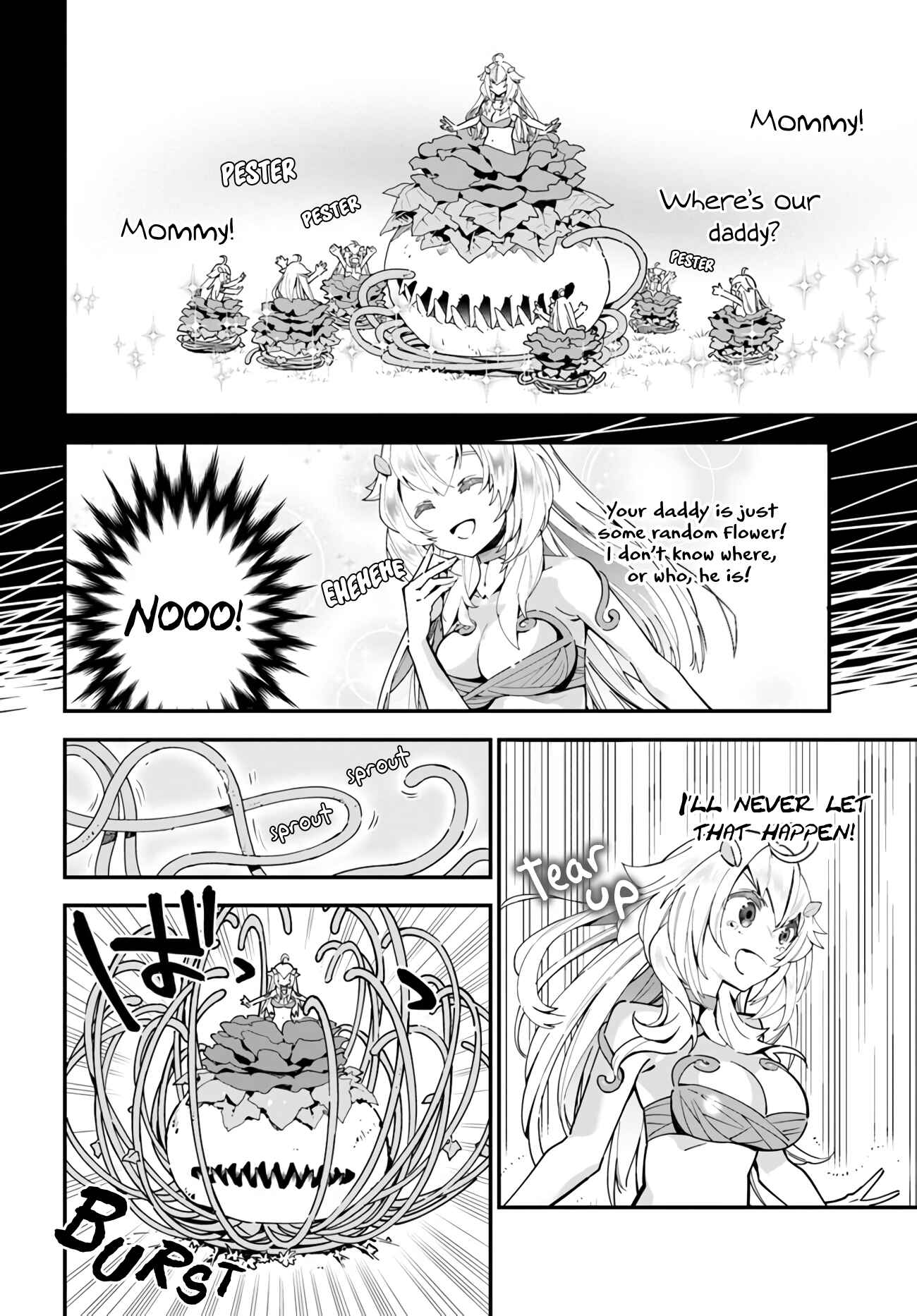 Page 21 Chapter 2 Shokubutsu Monster Musume Nikki ~Seijo datta Watashi ga Uragirareta Hate ni Aruraune ni Tensei Shite Shimatta node, kore kara wa Kougousei wo Shinagara Shizuka ni Shokubutsu Life wo Sugoshimasu~
