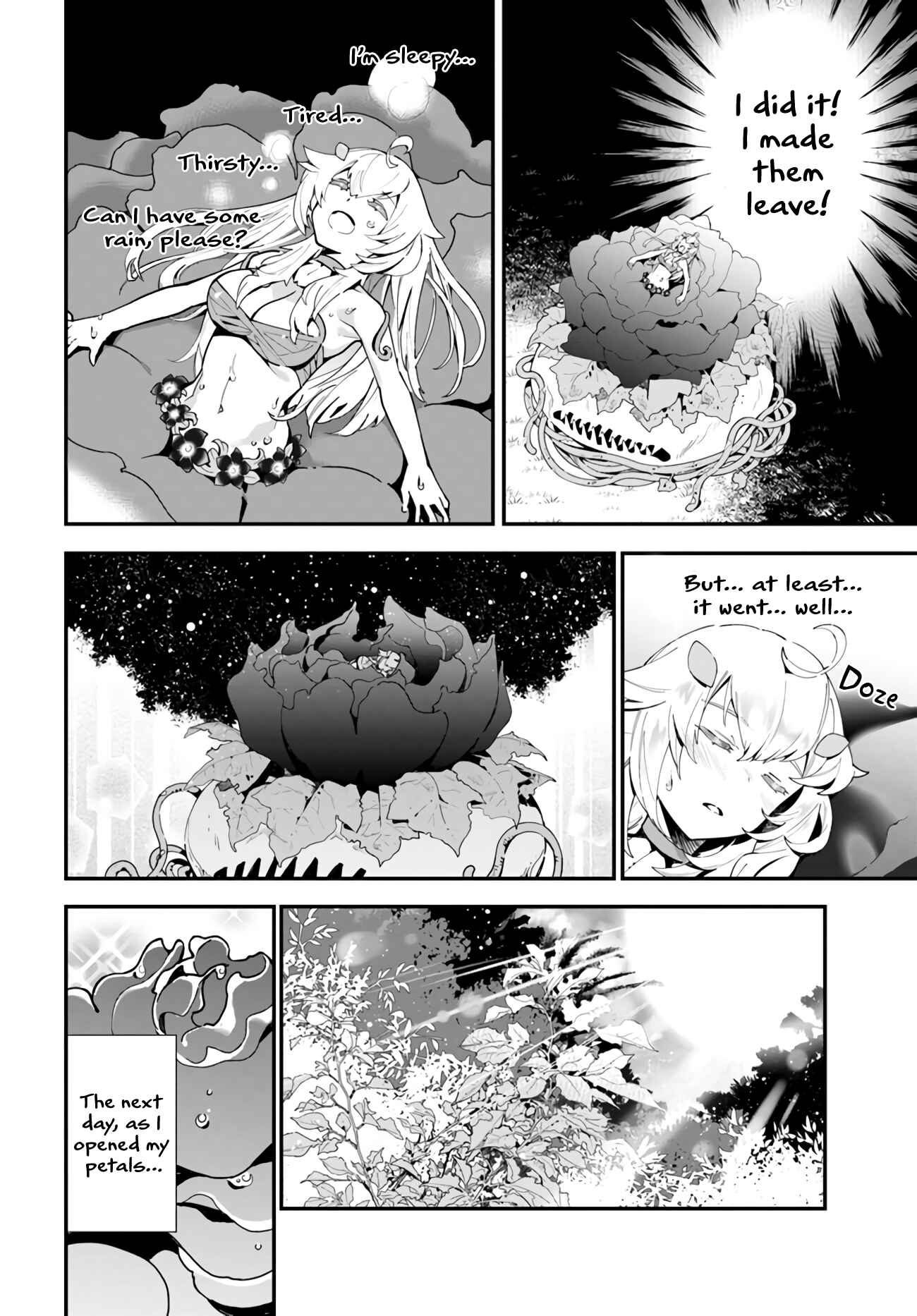 Page 27 Chapter 2 Shokubutsu Monster Musume Nikki ~Seijo datta Watashi ga Uragirareta Hate ni Aruraune ni Tensei Shite Shimatta node, kore kara wa Kougousei wo Shinagara Shizuka ni Shokubutsu Life wo Sugoshimasu~