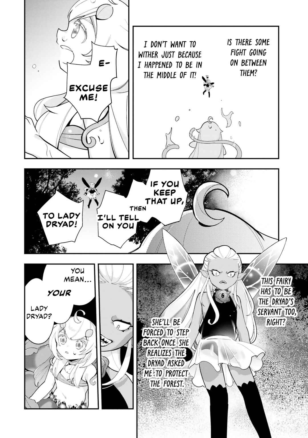 Page 9 Chapter 23 Shokubutsu Monster Musume Nikki ~Seijo datta Watashi ga Uragirareta Hate ni Aruraune ni Tensei Shite Shimatta node, kore kara wa Kougousei wo Shinagara Shizuka ni Shokubutsu Life wo Sugoshimasu~