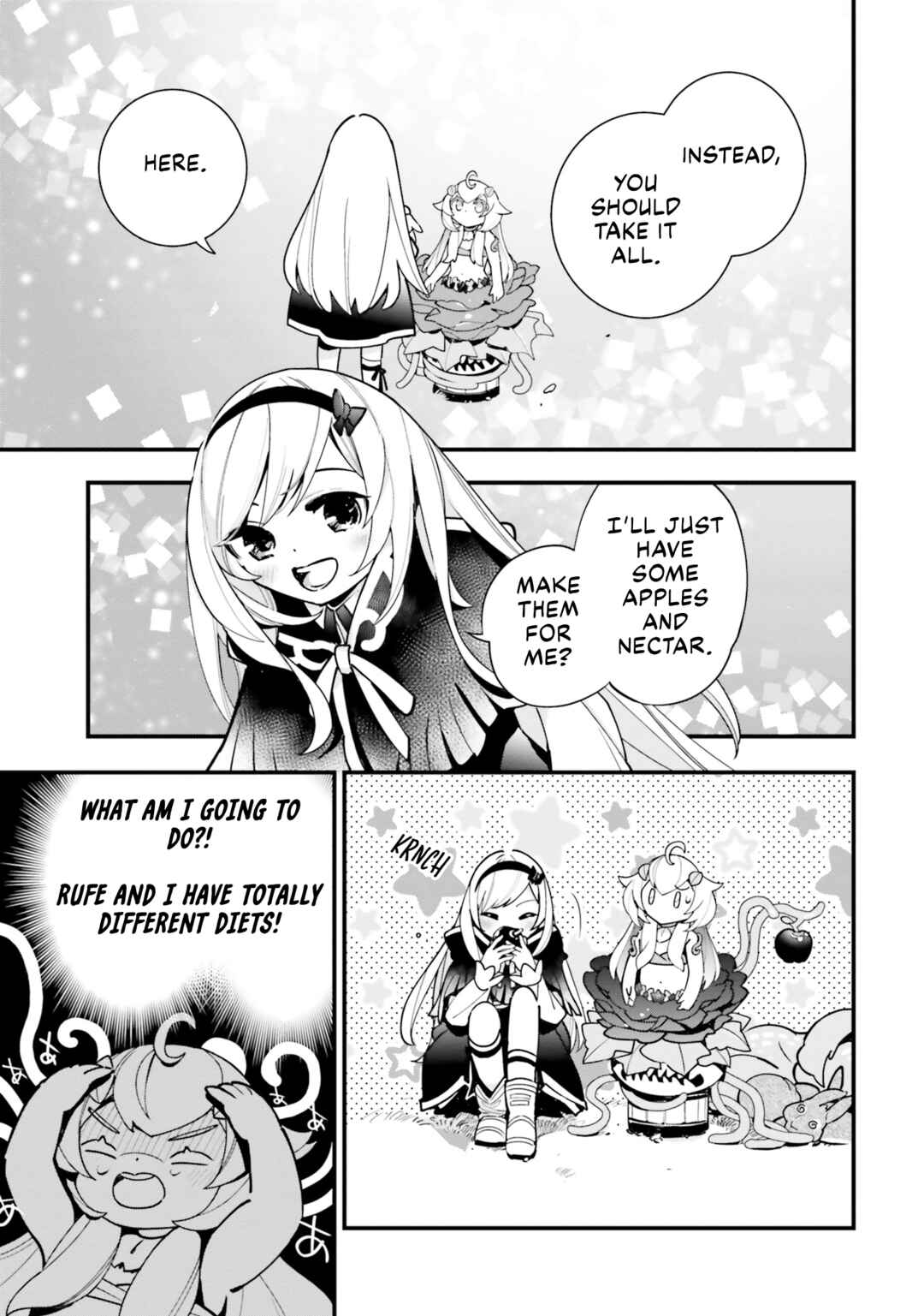 Page 28 Chapter 18 Shokubutsu Monster Musume Nikki ~Seijo datta Watashi ga Uragirareta Hate ni Aruraune ni Tensei Shite Shimatta node, kore kara wa Kougousei wo Shinagara Shizuka ni Shokubutsu Life wo Sugoshimasu~