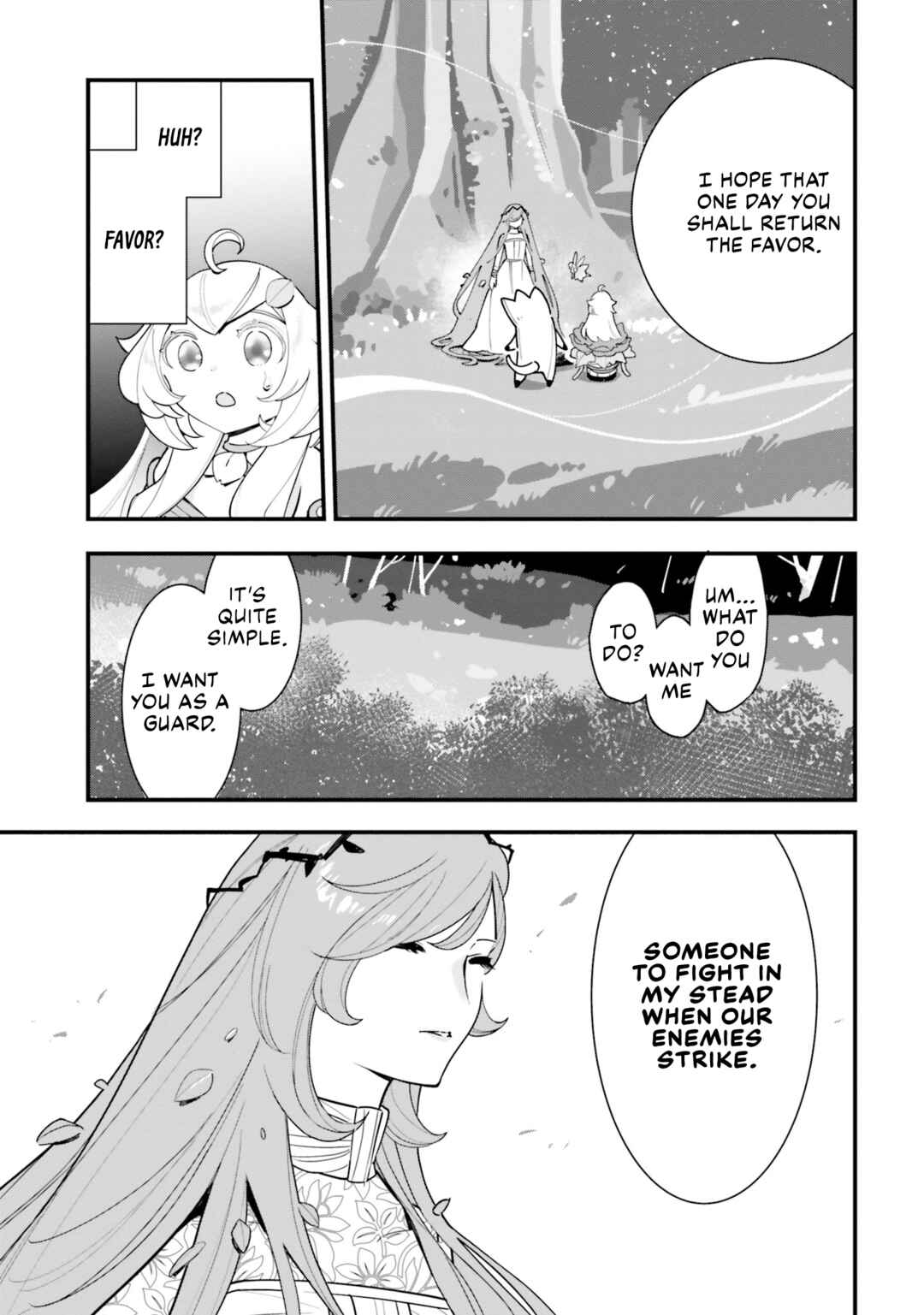 Page 28 Chapter 19 Shokubutsu Monster Musume Nikki ~Seijo datta Watashi ga Uragirareta Hate ni Aruraune ni Tensei Shite Shimatta node, kore kara wa Kougousei wo Shinagara Shizuka ni Shokubutsu Life wo Sugoshimasu~