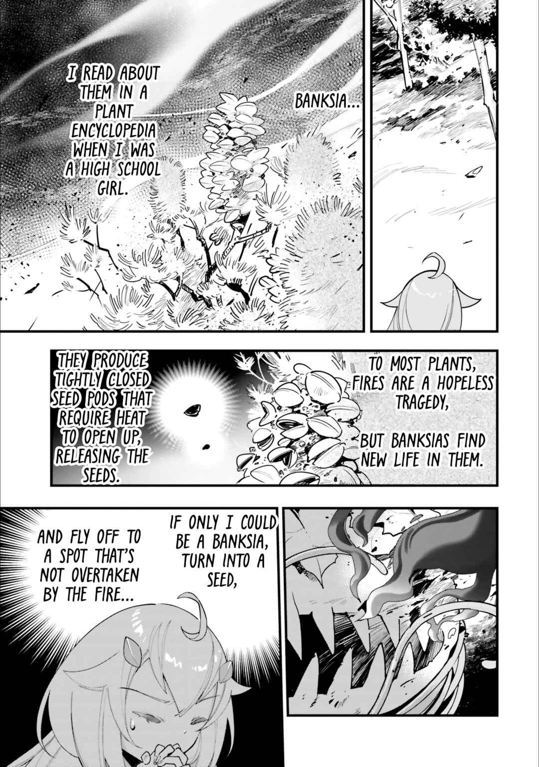 Page 20 Chapter 14 Shokubutsu Monster Musume Nikki ~Seijo datta Watashi ga Uragirareta Hate ni Aruraune ni Tensei Shite Shimatta node, kore kara wa Kougousei wo Shinagara Shizuka ni Shokubutsu Life wo Sugoshimasu~