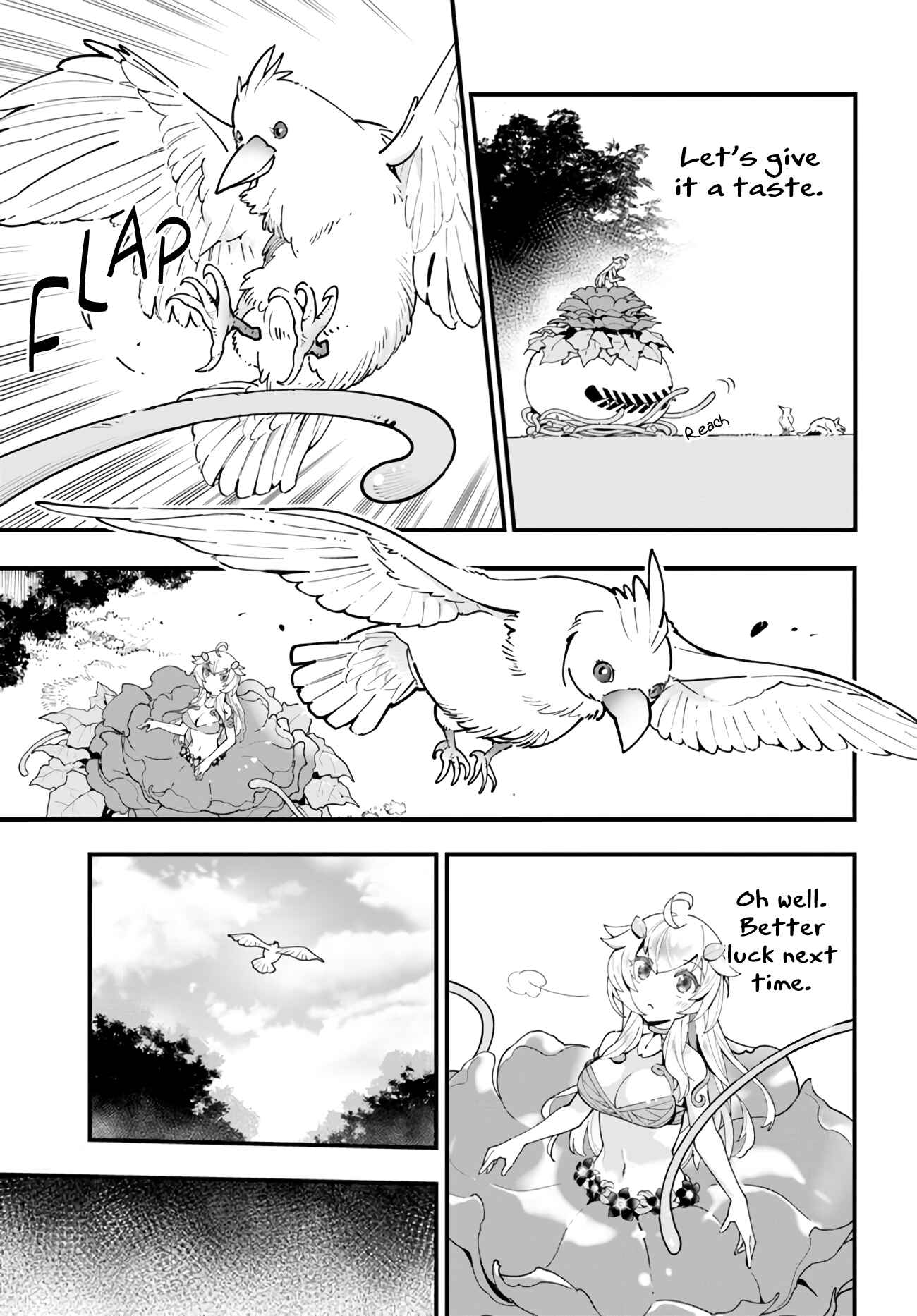 Page 10 Chapter 3 Shokubutsu Monster Musume Nikki ~Seijo datta Watashi ga Uragirareta Hate ni Aruraune ni Tensei Shite Shimatta node, kore kara wa Kougousei wo Shinagara Shizuka ni Shokubutsu Life wo Sugoshimasu~