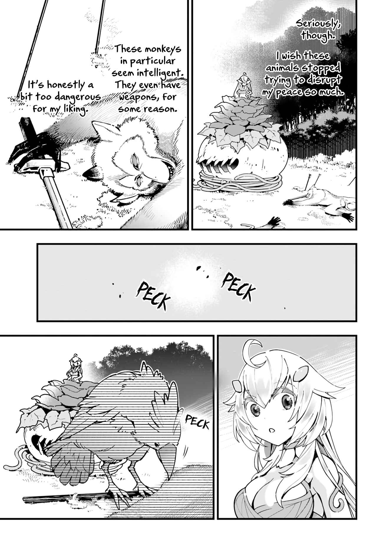 Page 8 Chapter 3 Shokubutsu Monster Musume Nikki ~Seijo datta Watashi ga Uragirareta Hate ni Aruraune ni Tensei Shite Shimatta node, kore kara wa Kougousei wo Shinagara Shizuka ni Shokubutsu Life wo Sugoshimasu~