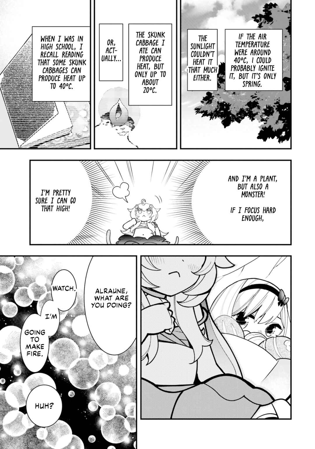 Page 18 Chapter 20 Shokubutsu Monster Musume Nikki ~Seijo datta Watashi ga Uragirareta Hate ni Aruraune ni Tensei Shite Shimatta node, kore kara wa Kougousei wo Shinagara Shizuka ni Shokubutsu Life wo Sugoshimasu~