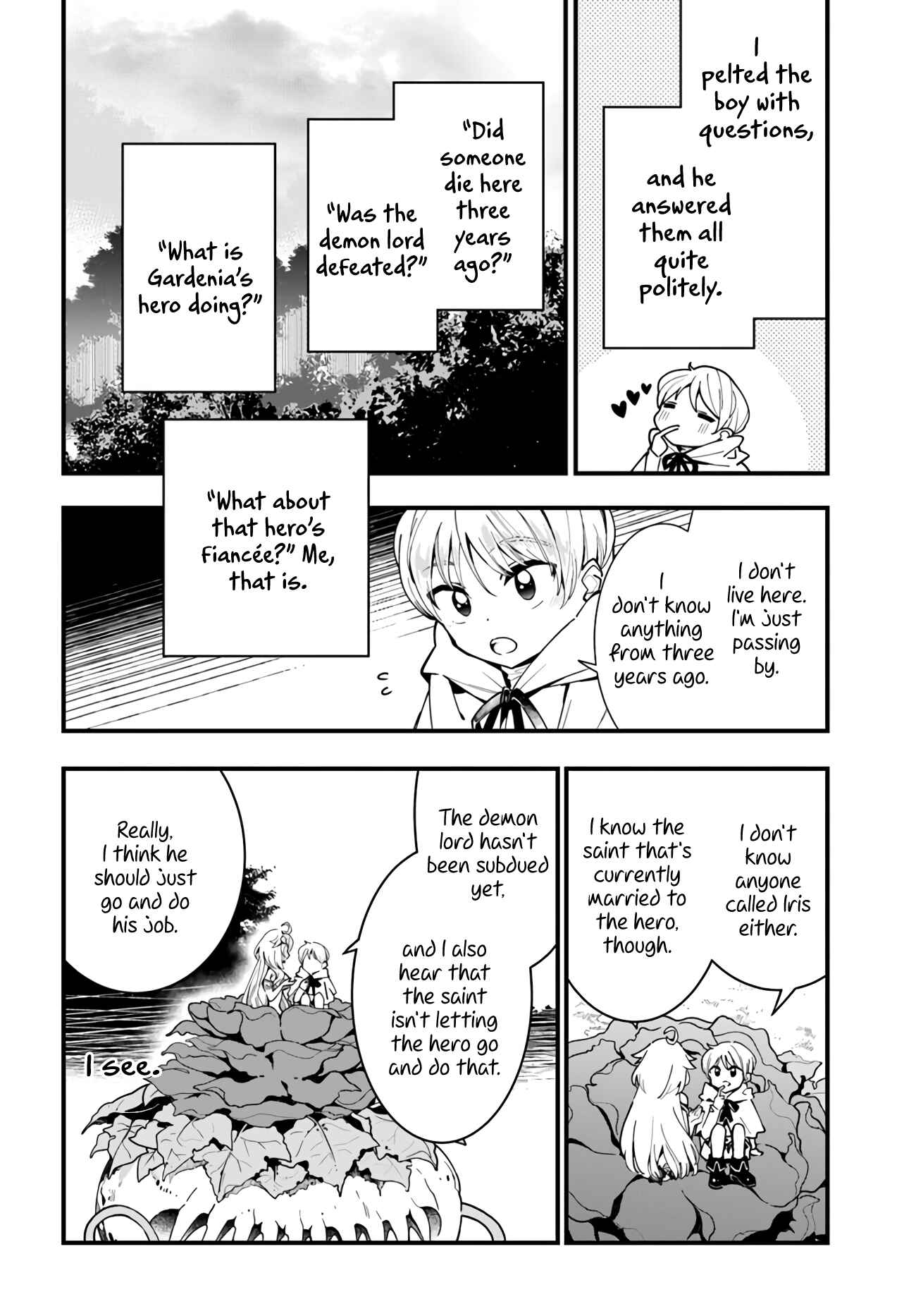 Page 15 Chapter 4 Shokubutsu Monster Musume Nikki ~Seijo datta Watashi ga Uragirareta Hate ni Aruraune ni Tensei Shite Shimatta node, kore kara wa Kougousei wo Shinagara Shizuka ni Shokubutsu Life wo Sugoshimasu~