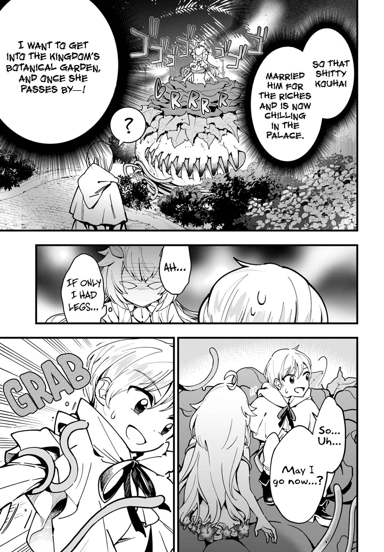 Page 16 Chapter 4 Shokubutsu Monster Musume Nikki ~Seijo datta Watashi ga Uragirareta Hate ni Aruraune ni Tensei Shite Shimatta node, kore kara wa Kougousei wo Shinagara Shizuka ni Shokubutsu Life wo Sugoshimasu~