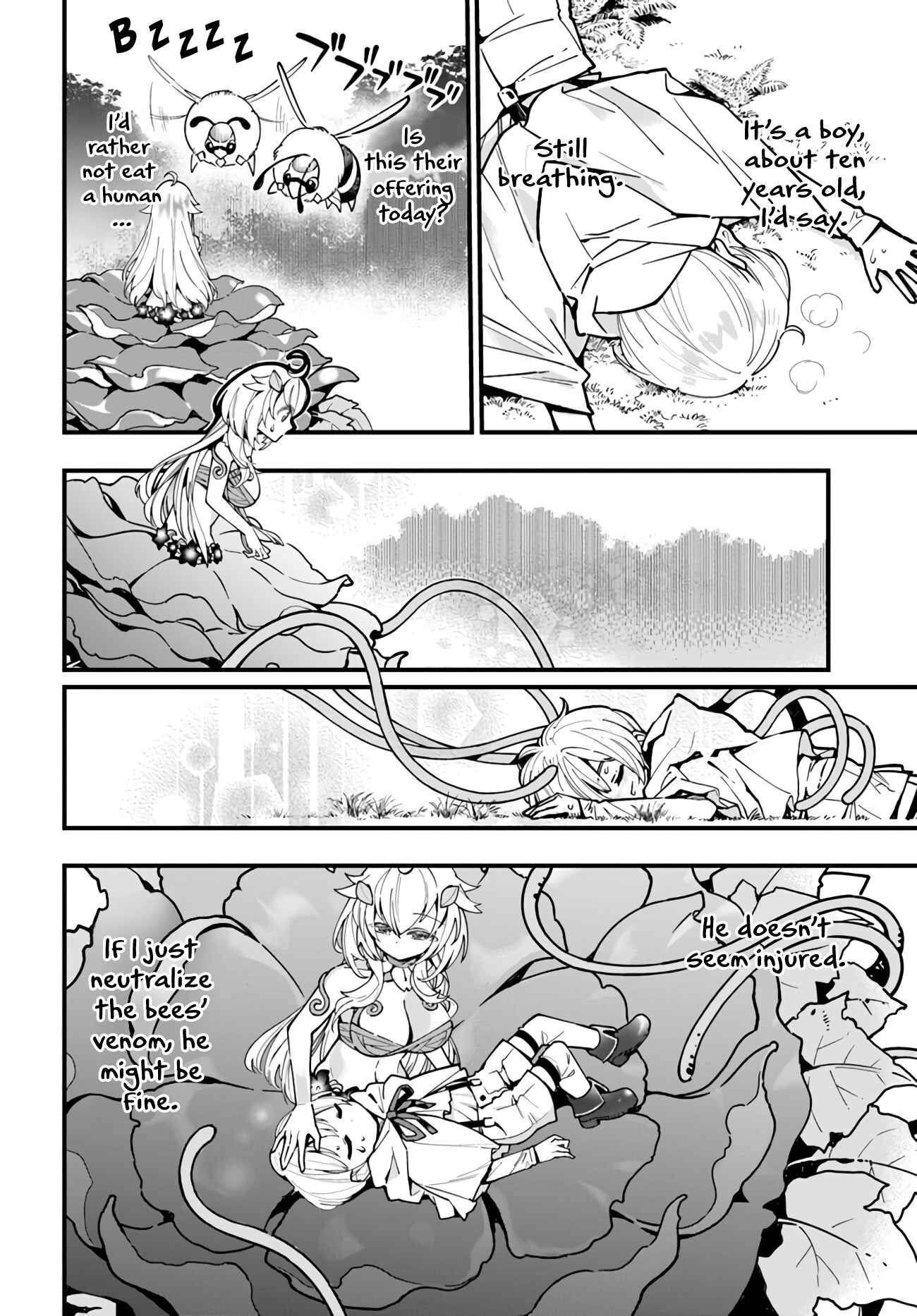 Page 5 Chapter 4 Shokubutsu Monster Musume Nikki ~Seijo datta Watashi ga Uragirareta Hate ni Aruraune ni Tensei Shite Shimatta node, kore kara wa Kougousei wo Shinagara Shizuka ni Shokubutsu Life wo Sugoshimasu~
