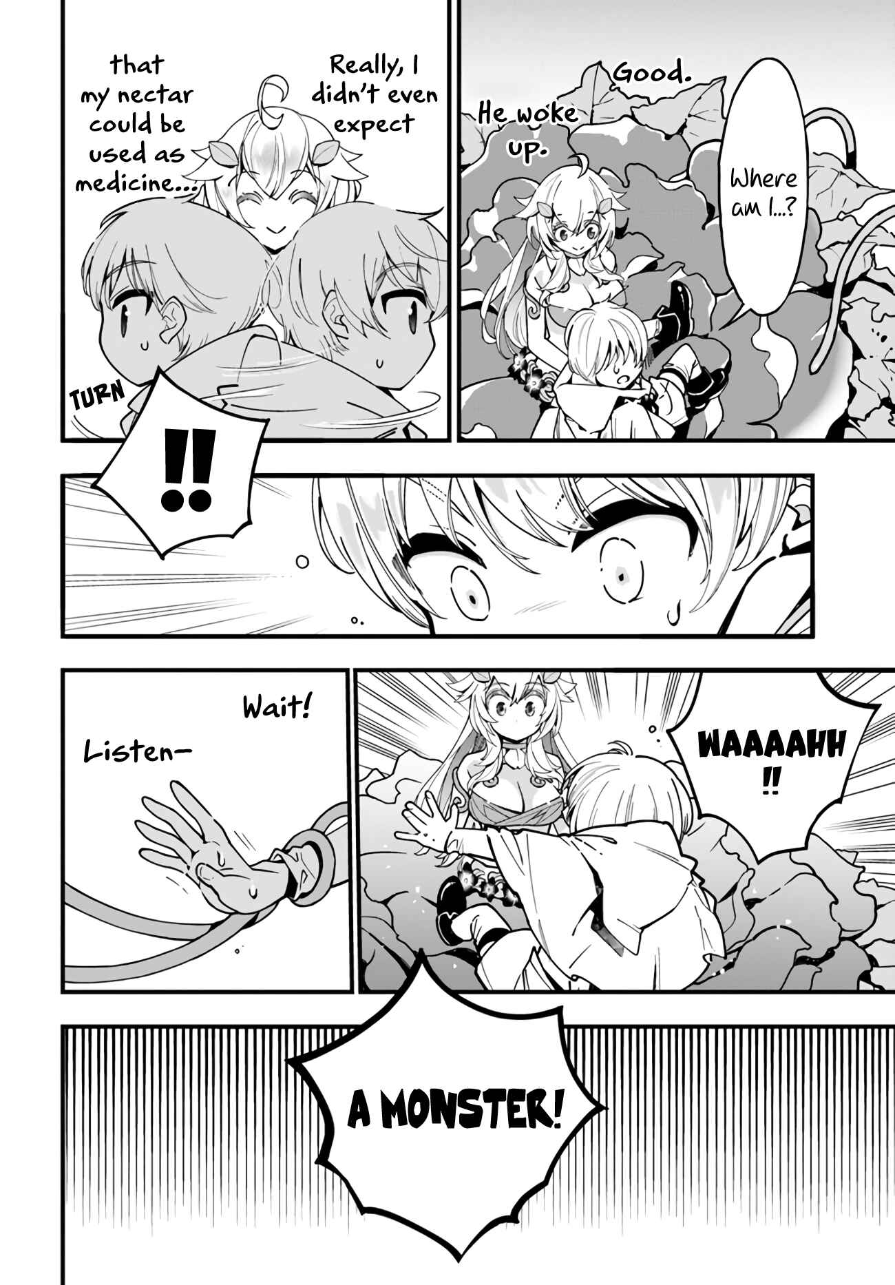 Page 7 Chapter 4 Shokubutsu Monster Musume Nikki ~Seijo datta Watashi ga Uragirareta Hate ni Aruraune ni Tensei Shite Shimatta node, kore kara wa Kougousei wo Shinagara Shizuka ni Shokubutsu Life wo Sugoshimasu~