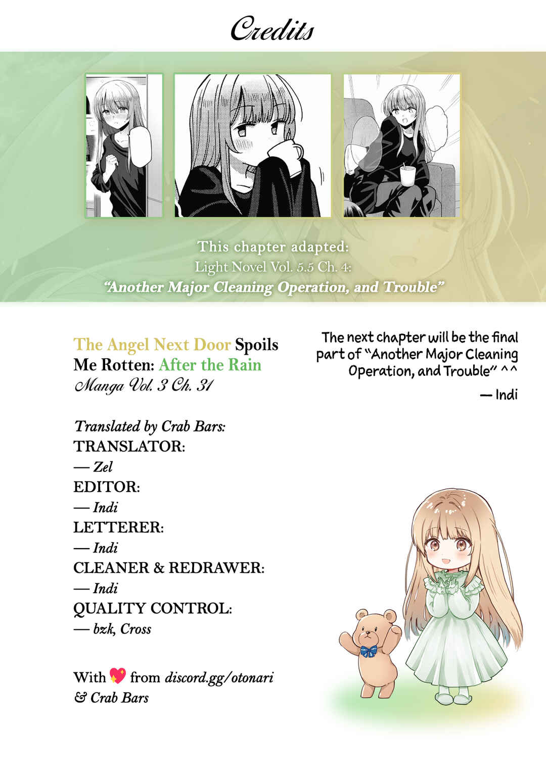 Page 12 Chapter 31 Otonari no Tenshi-sama ni Itsunomanika Dame Ningen ni Sareteita Ken: after the rain