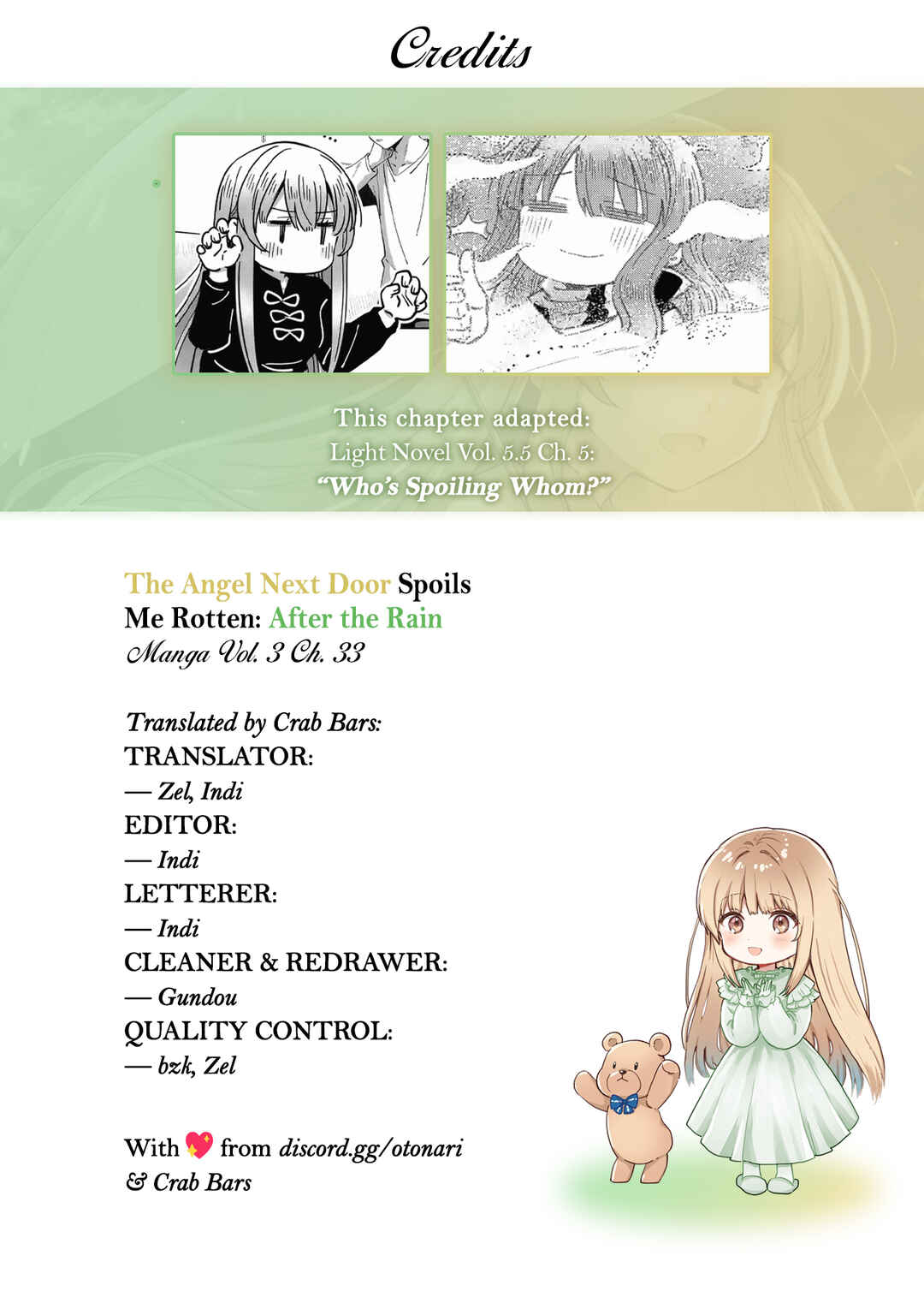 Page 13 Chapter 33 Otonari no Tenshi-sama ni Itsunomanika Dame Ningen ni Sareteita Ken: after the rain