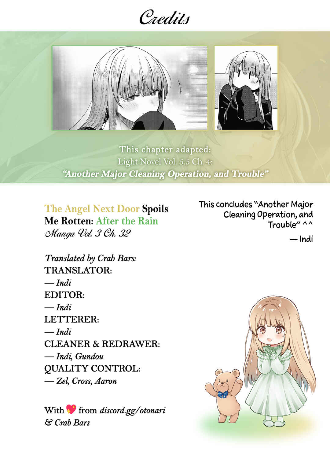 Page 13 Chapter 32 Otonari no Tenshi-sama ni Itsunomanika Dame Ningen ni Sareteita Ken: after the rain