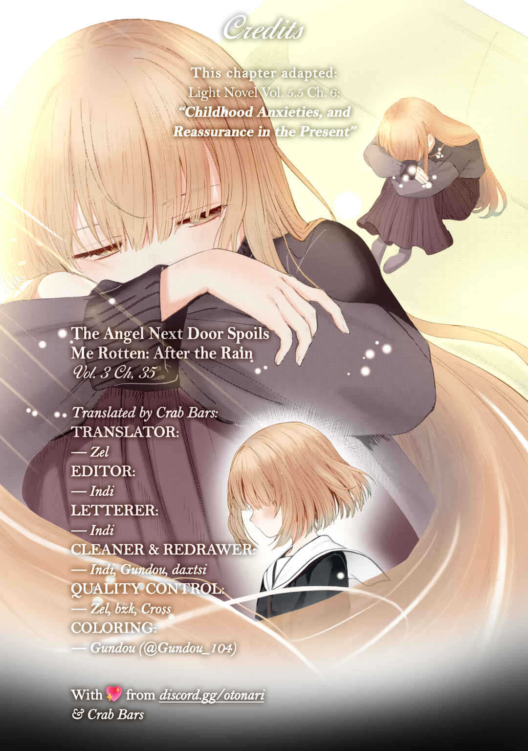 Page 11 Chapter 35 Otonari no Tenshi-sama ni Itsunomanika Dame Ningen ni Sareteita Ken: after the rain