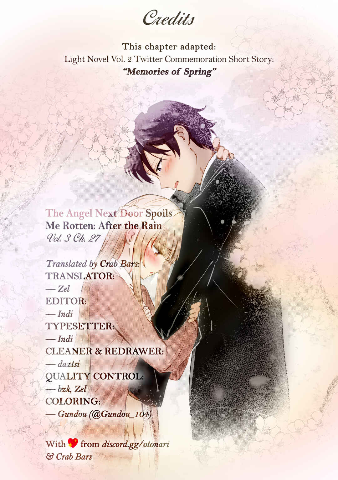 Page 13 Chapter 27 Otonari no Tenshi-sama ni Itsunomanika Dame Ningen ni Sareteita Ken: after the rain