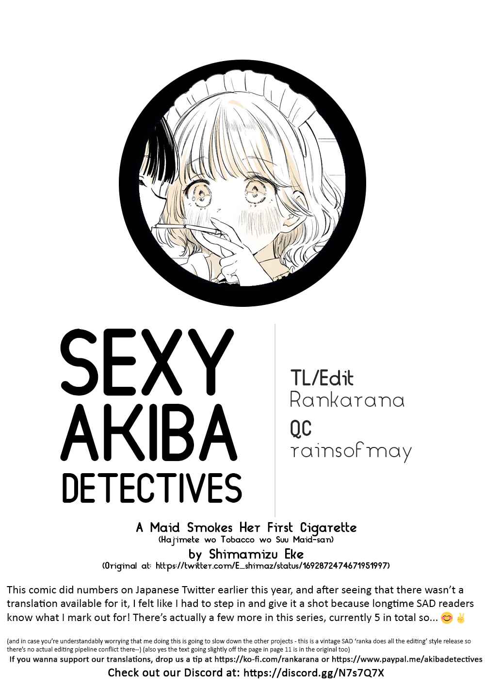 Page 12 Chapter 1 Akogare no Maid-san wa Tabako ga Niau