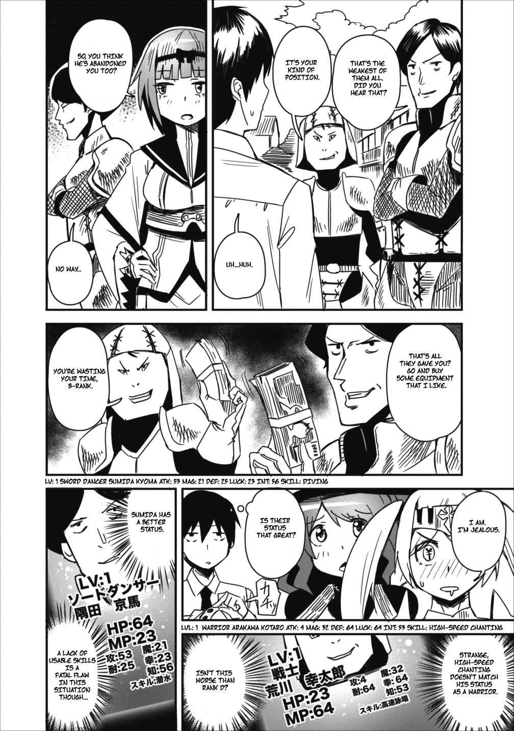 Page 19 Chapter 2 Class-goto Shuudan Teni Shimashita ga, ichiban Tsuyoi Ore wa Saijaku no Shounin ni Gisouchuu