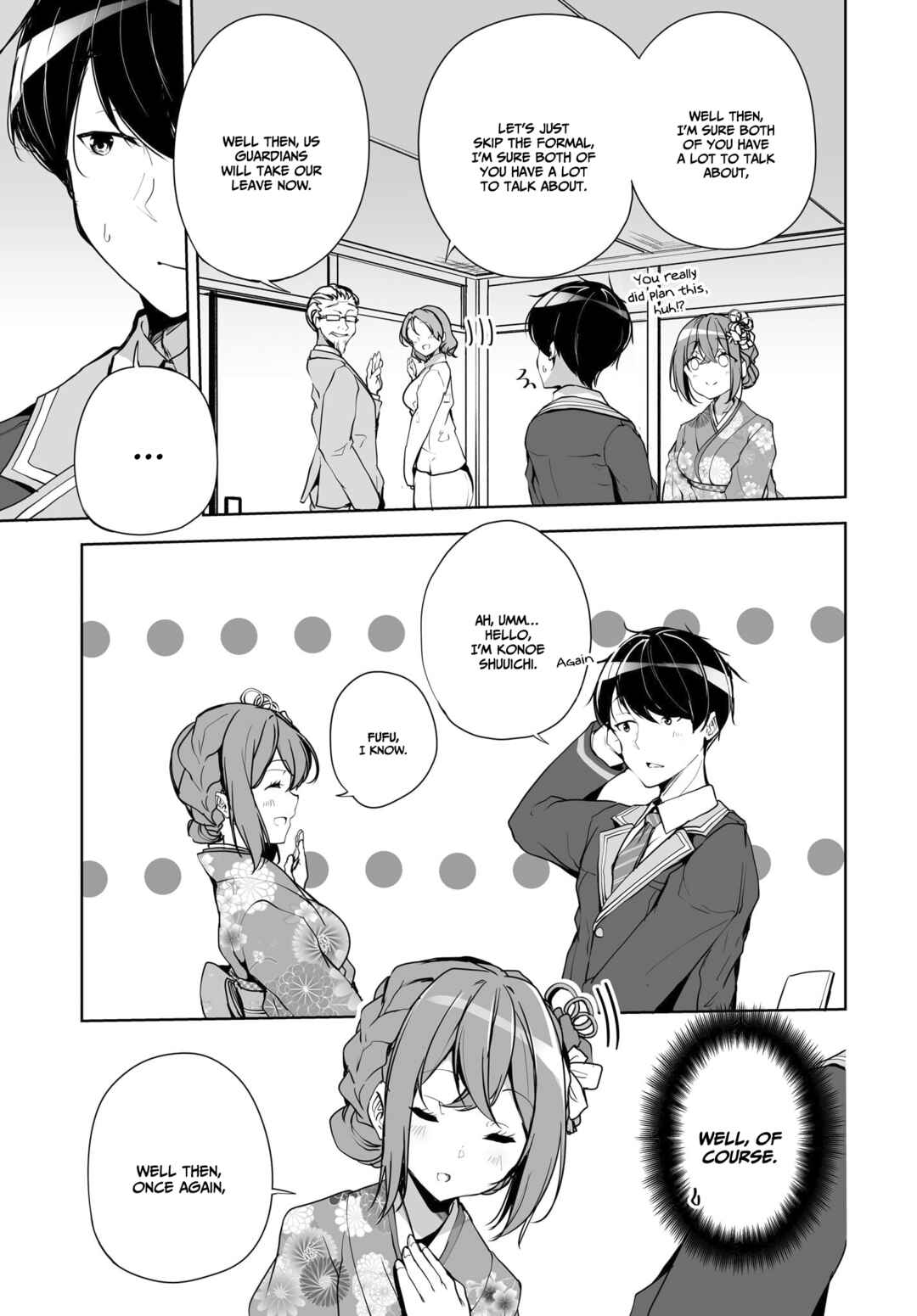 Page 4 Chapter 1.2 Danshi dato Omotteita Osananajimi tono Shinkon Seikatsu ga Umaku Ikisugiru Ken ni Tsuite