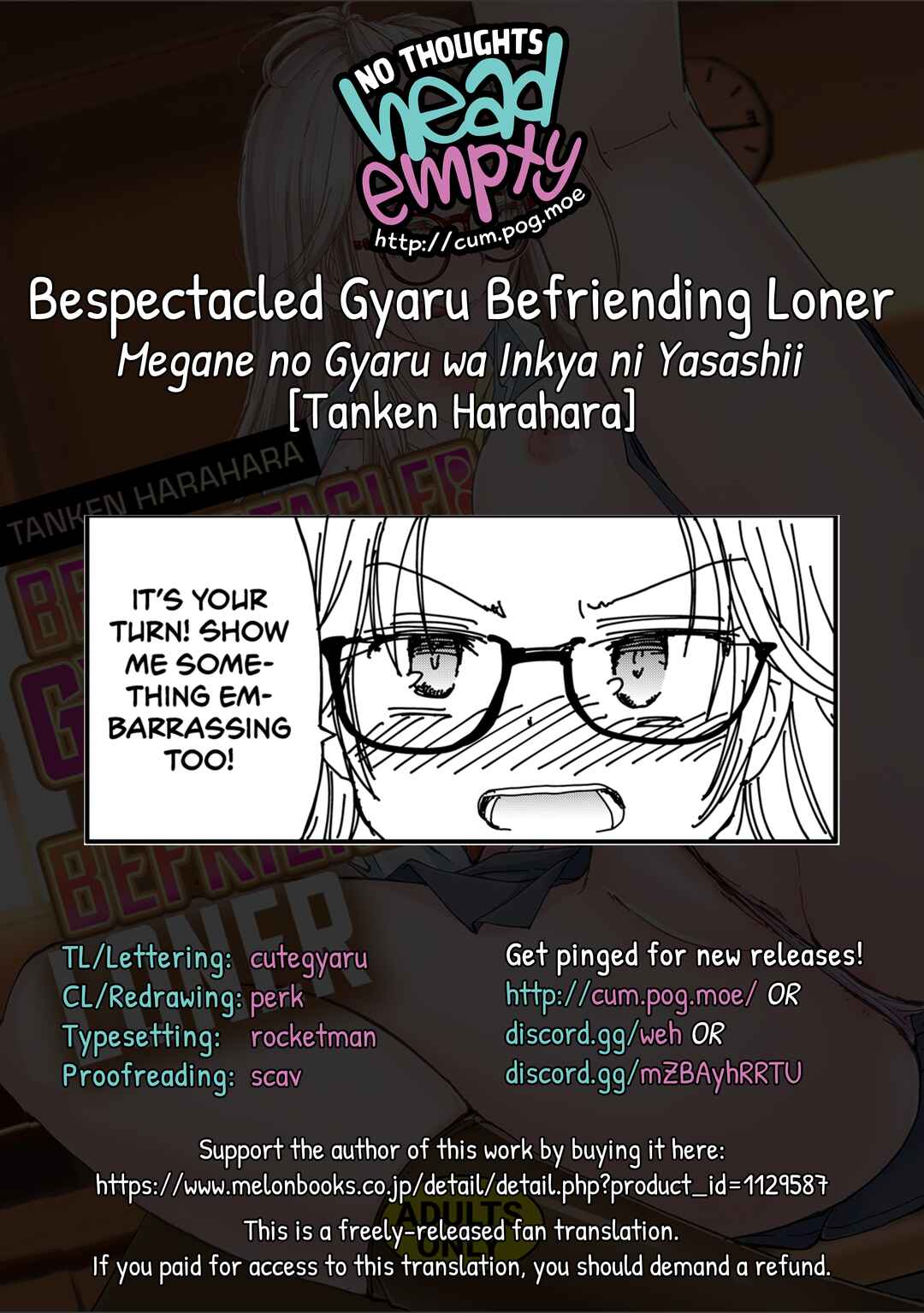 Page 30 Chapter Unknown_8d9f Bespectacled Gyaru Befriending Loner