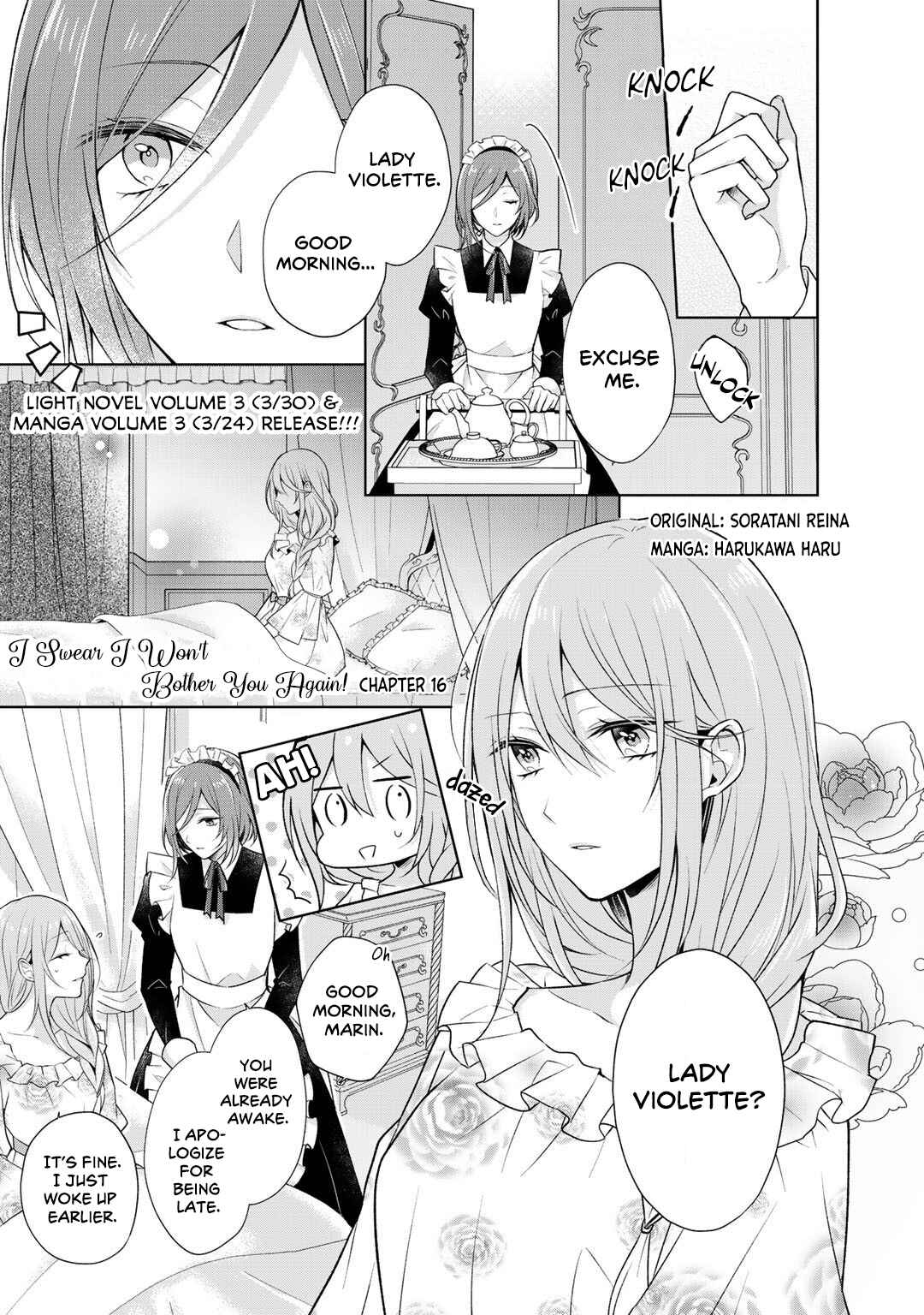 Page 1 Chapter 16 I Swear I Wont Bother You Again!