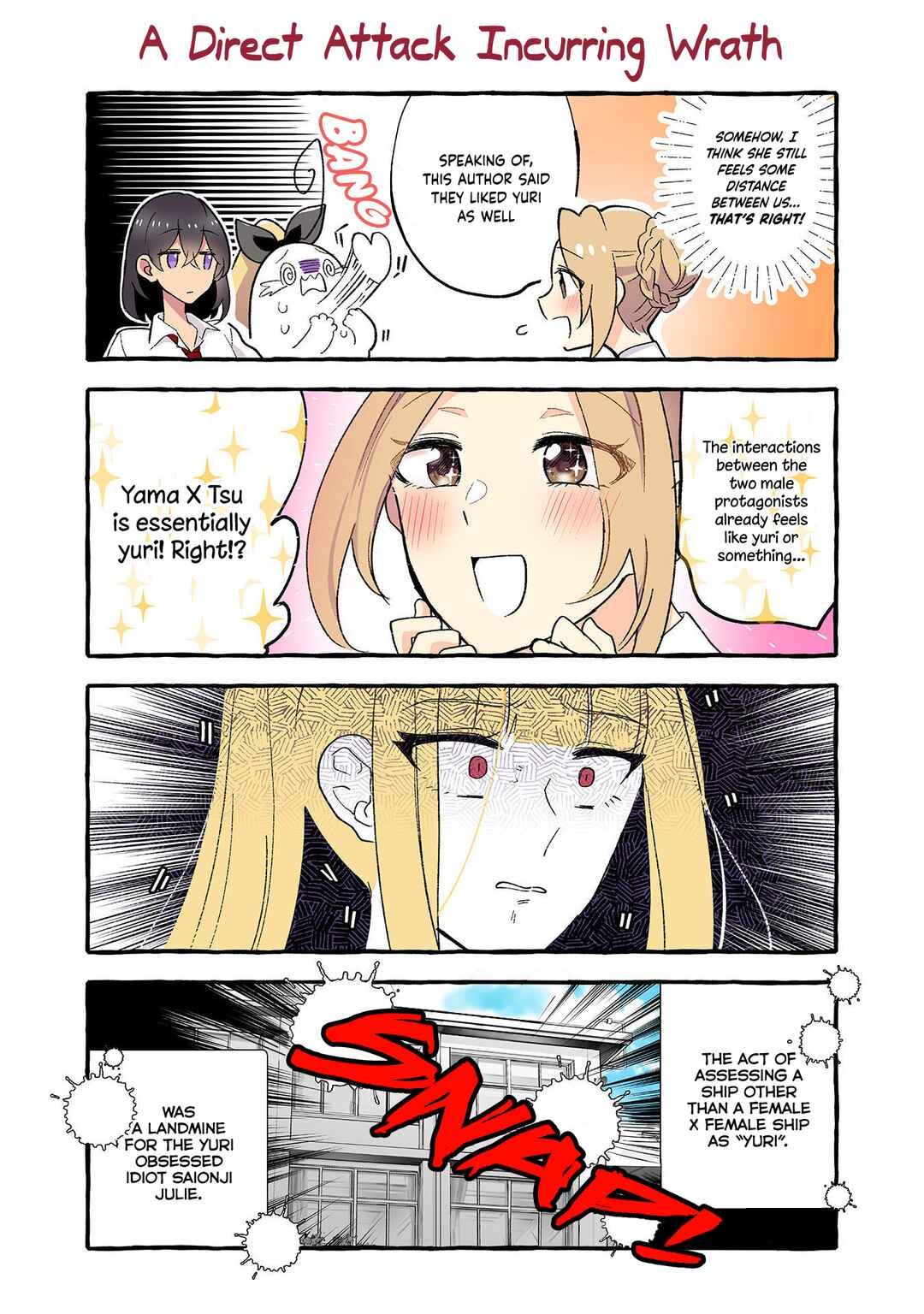 Page 2 Chapter 134 Dokyuusei no Oshi Sakka ni Yuri Mousou ga Bareta Kekka