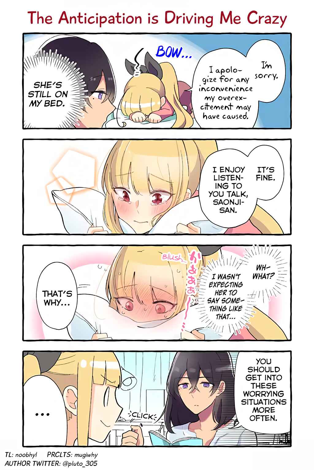 Page 1 Chapter 57 Dokyuusei no Oshi Sakka ni Yuri Mousou ga Bareta Kekka