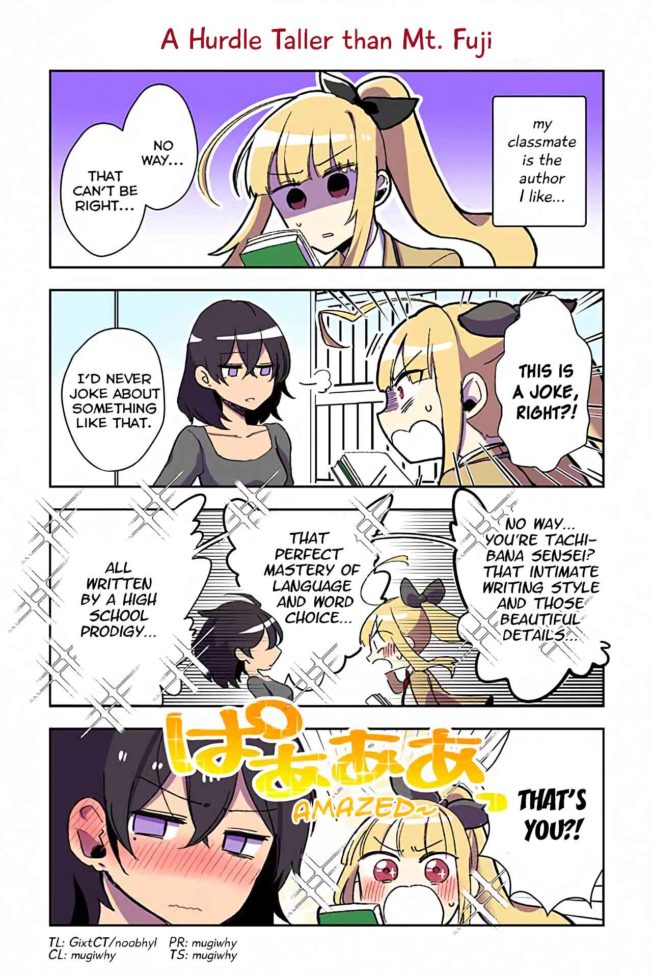 Page 1 Chapter 4 Dokyuusei no Oshi Sakka ni Yuri Mousou ga Bareta Kekka