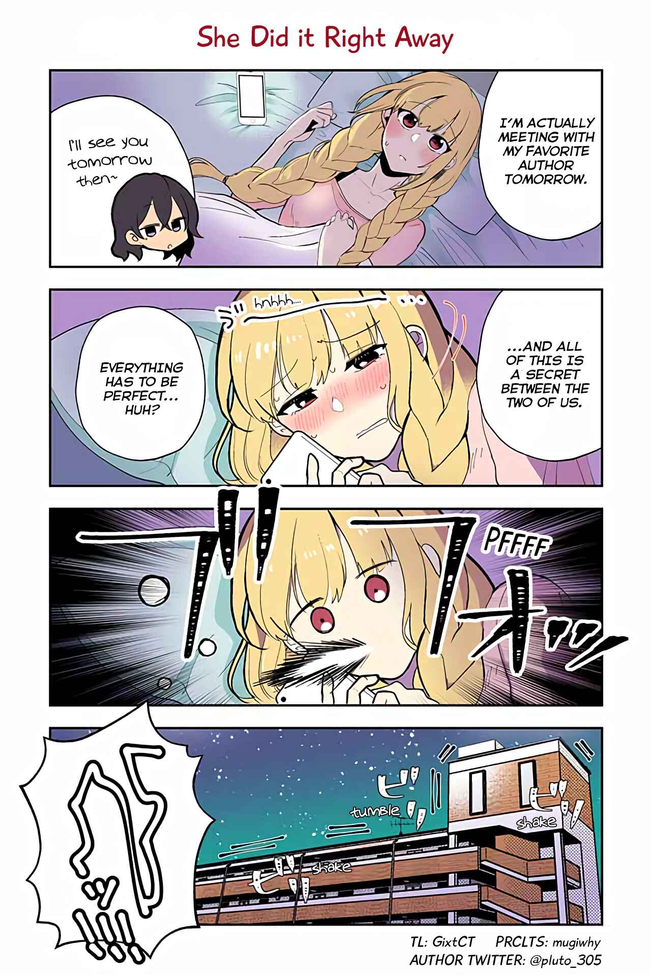 Page 1 Chapter 11 Dokyuusei no Oshi Sakka ni Yuri Mousou ga Bareta Kekka
