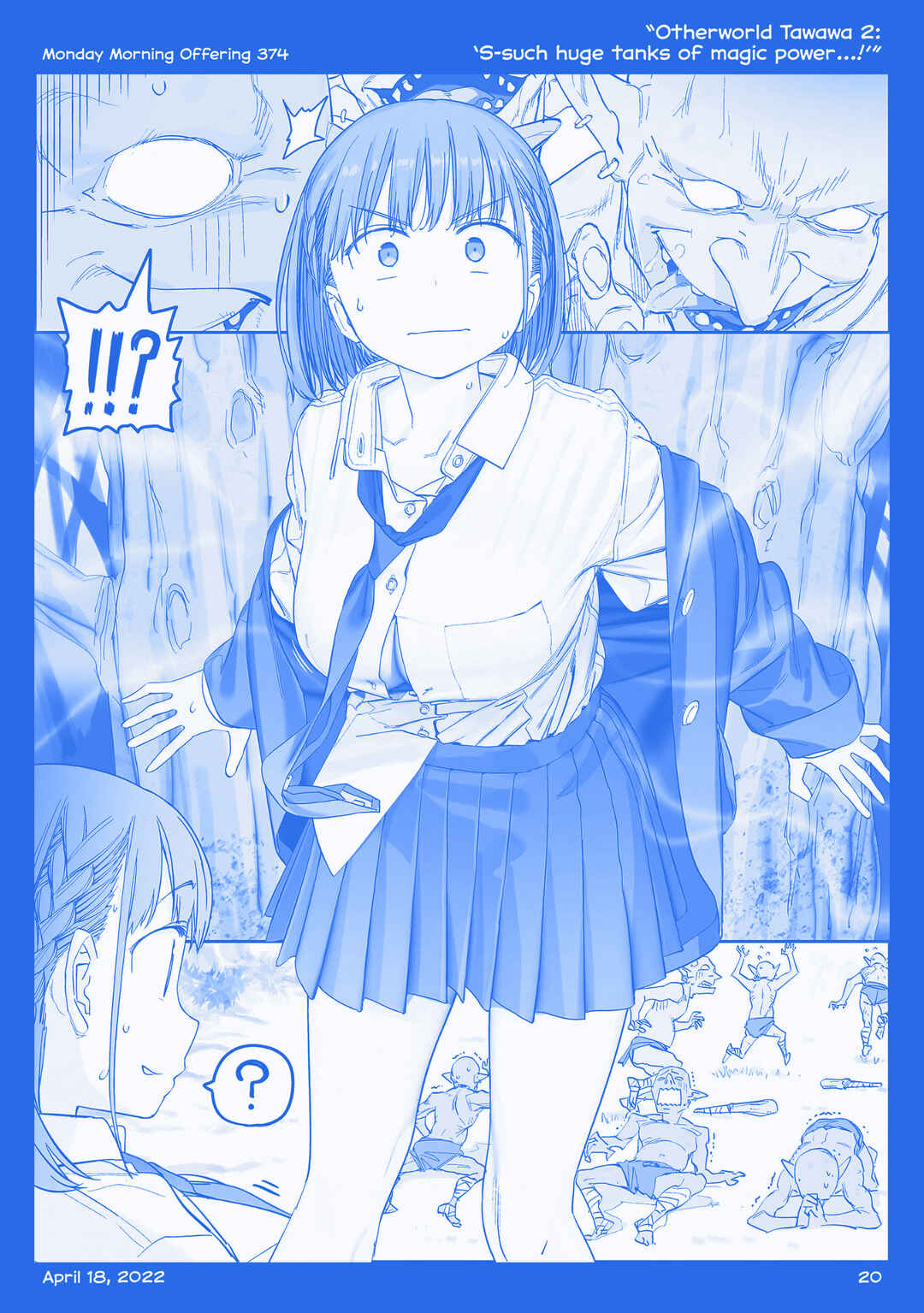 Page 19 Chapter 42 Getsuyoubi no Tawawa  (Twitter Webcomic)