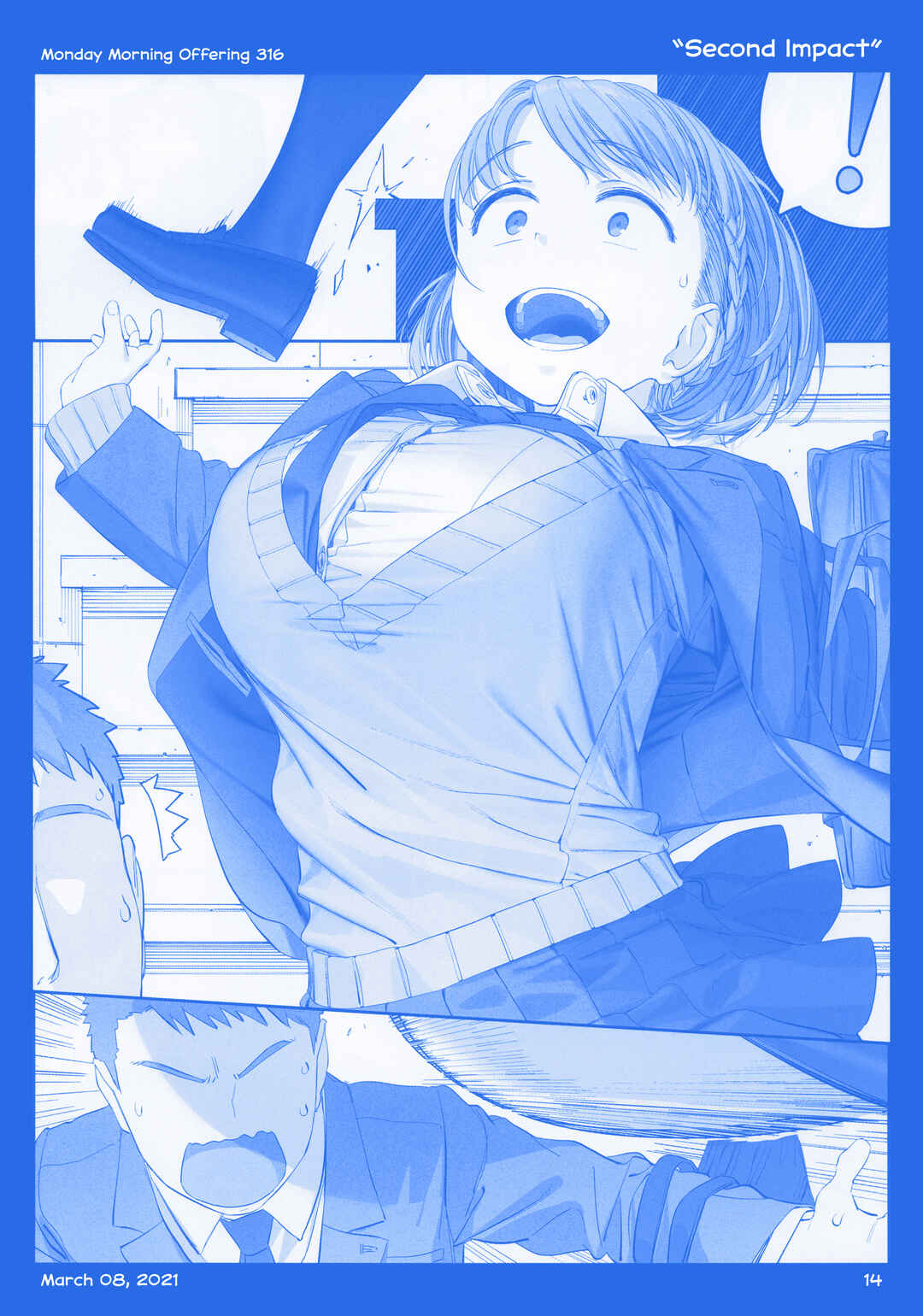 Page 14 Chapter 38 Getsuyoubi no Tawawa  (Twitter Webcomic)