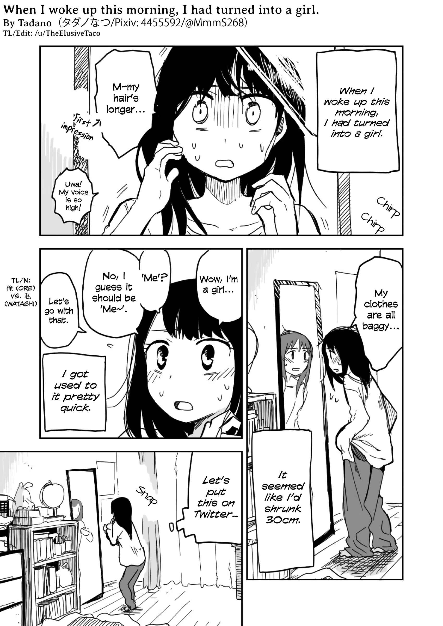 Page 1 Chapter Unknown_aa3b Asaokitara Onnanoko ni Natte ita.