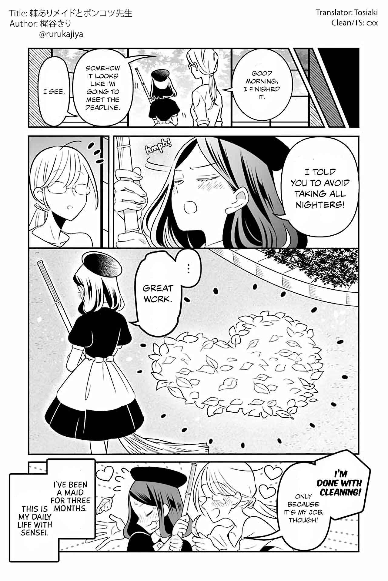 Page 1 Chapter 4 The Prickly Maid and Clumsy Mangaka