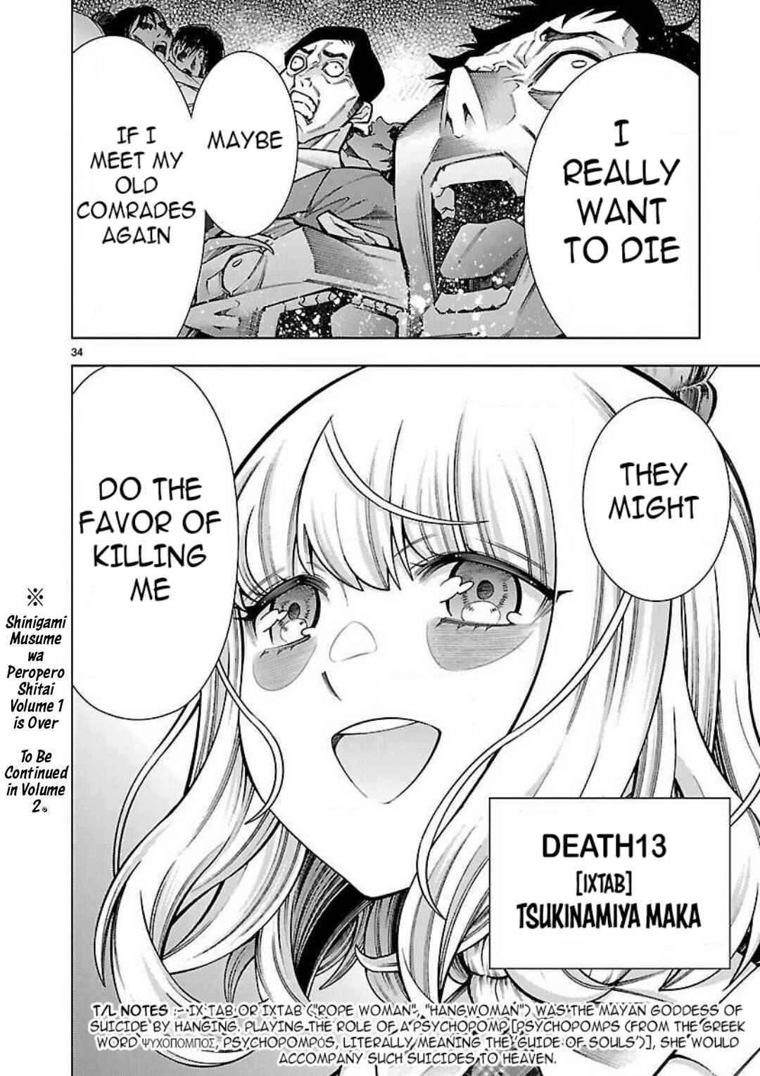 Page 34 Chapter 5 Shinigami Musume ha Peropero Shitai