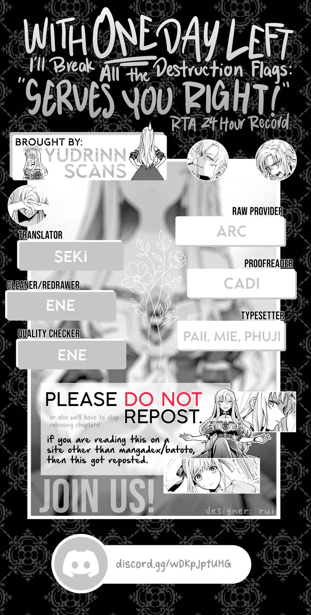 Page 1 Chapter 6 Nokori Ichinichi de Hametsu Flag Zenbu Heshiorimasu: Zamaa RTA Kiroku 24Hr