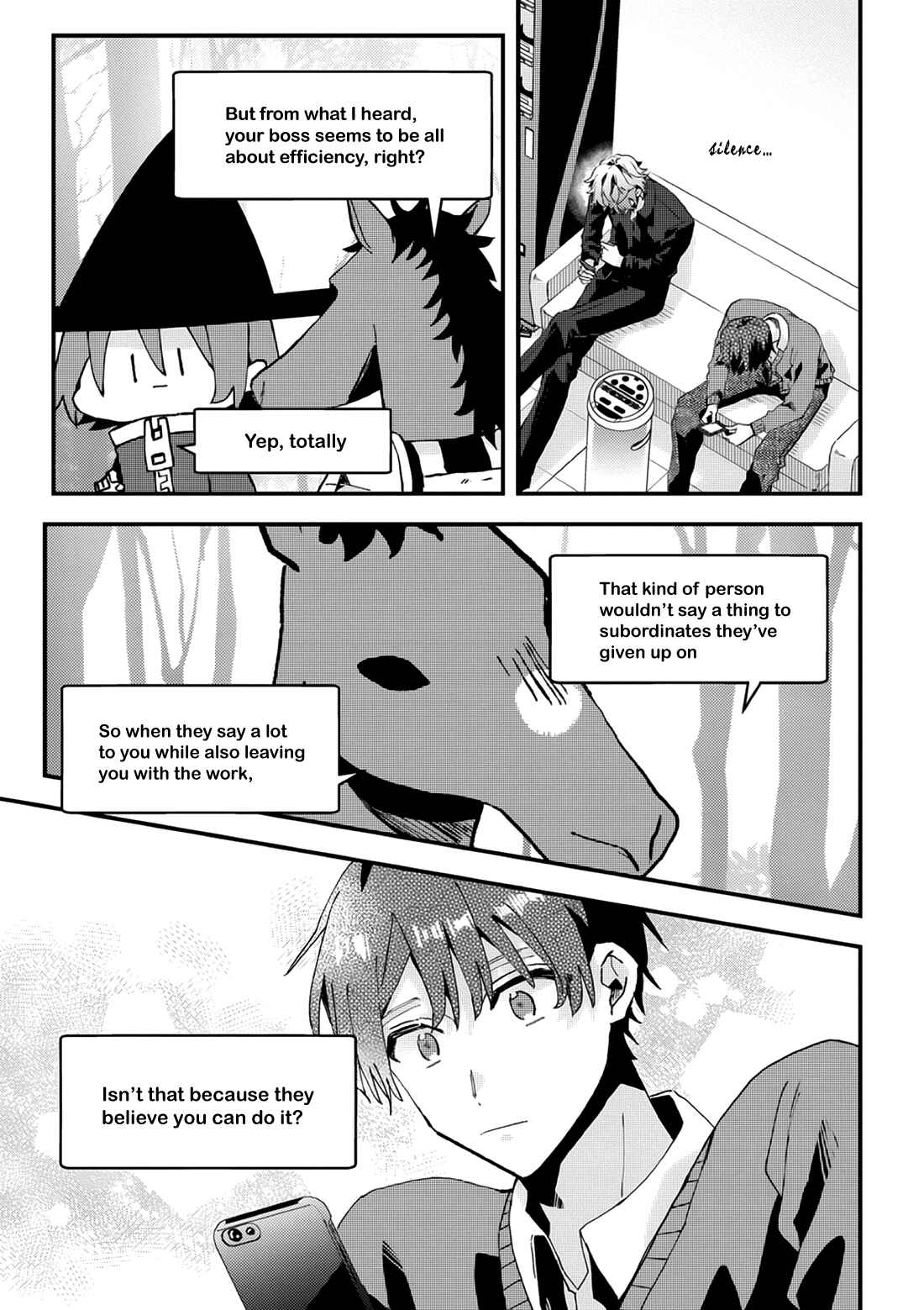 Page 4 Chapter 4 Online Game Nakama to Sashi Off shitara Shokuba no Onijoushi ga Kita