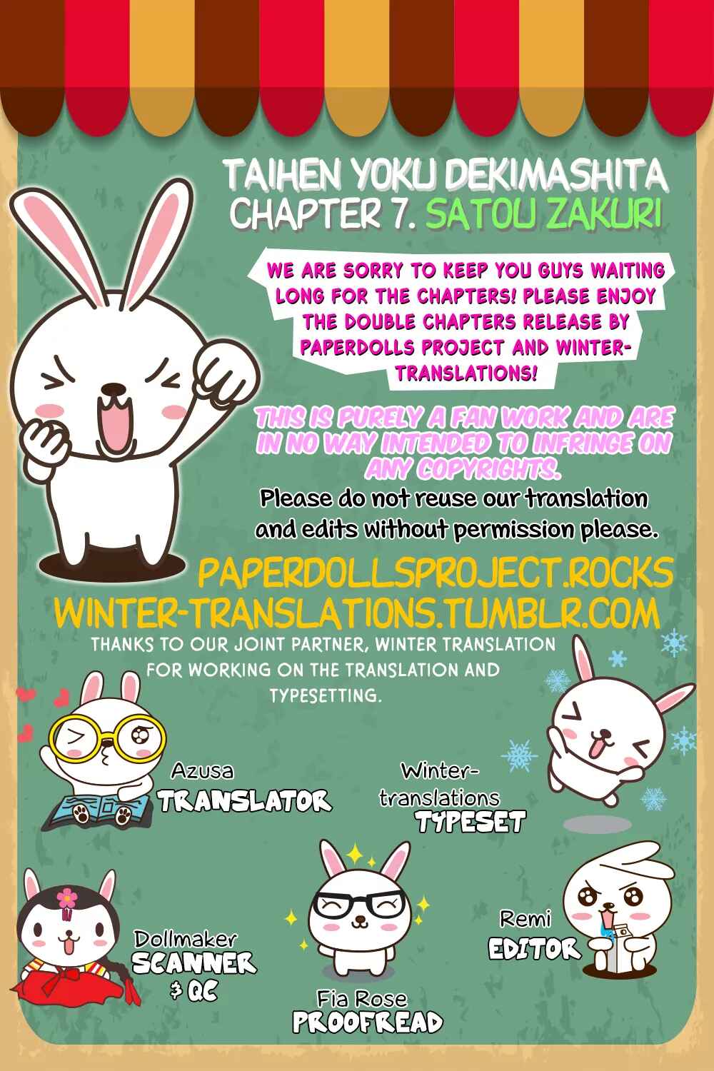 Page 2 Chapter 7 Taihen Yoku Dekimashita.