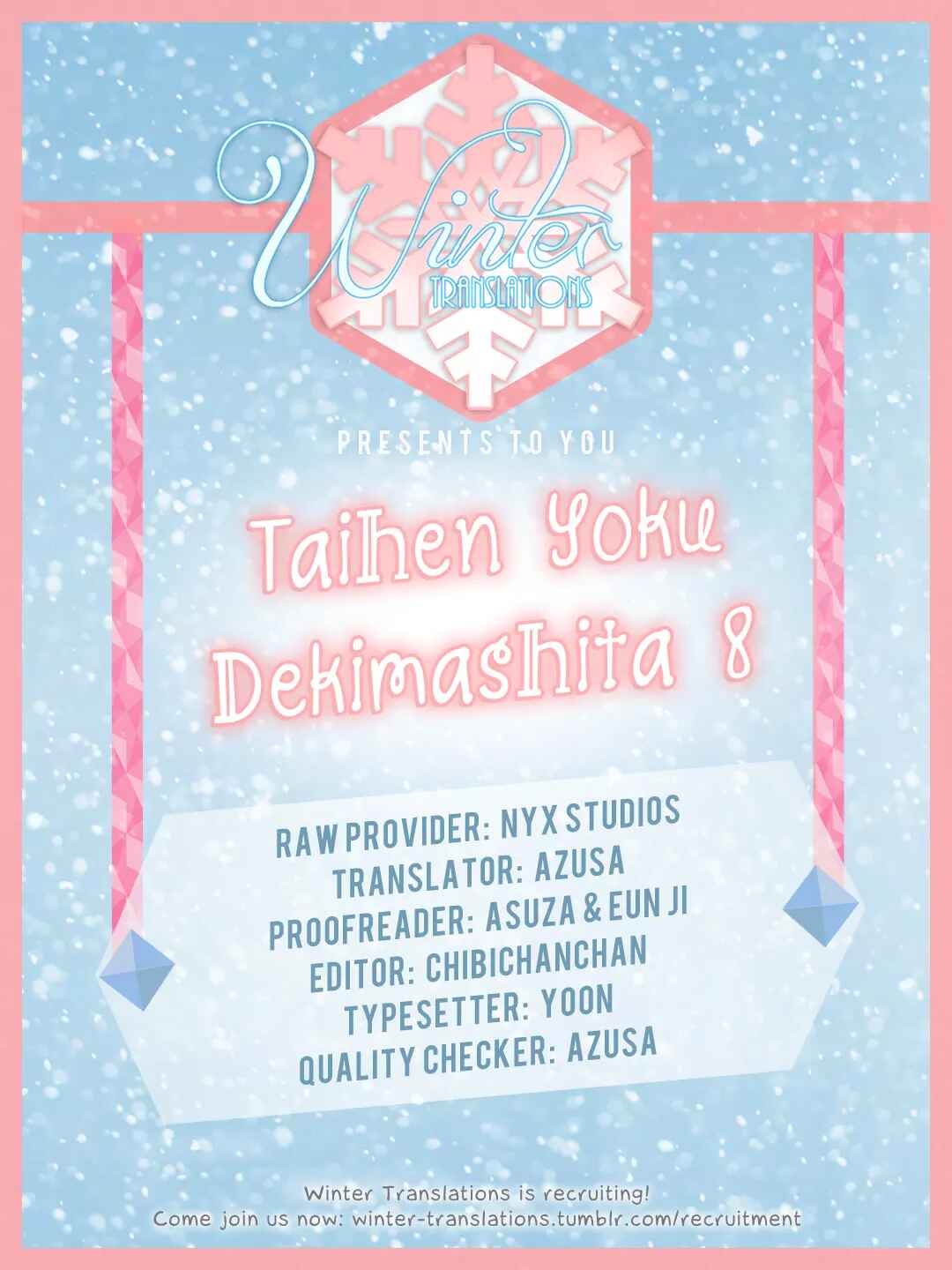 Page 1 Chapter 8 Taihen Yoku Dekimashita.