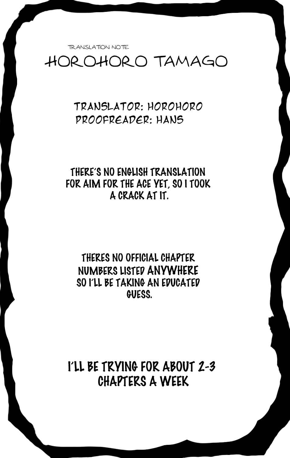 Page 2 Chapter 1 Aim for the Ace!