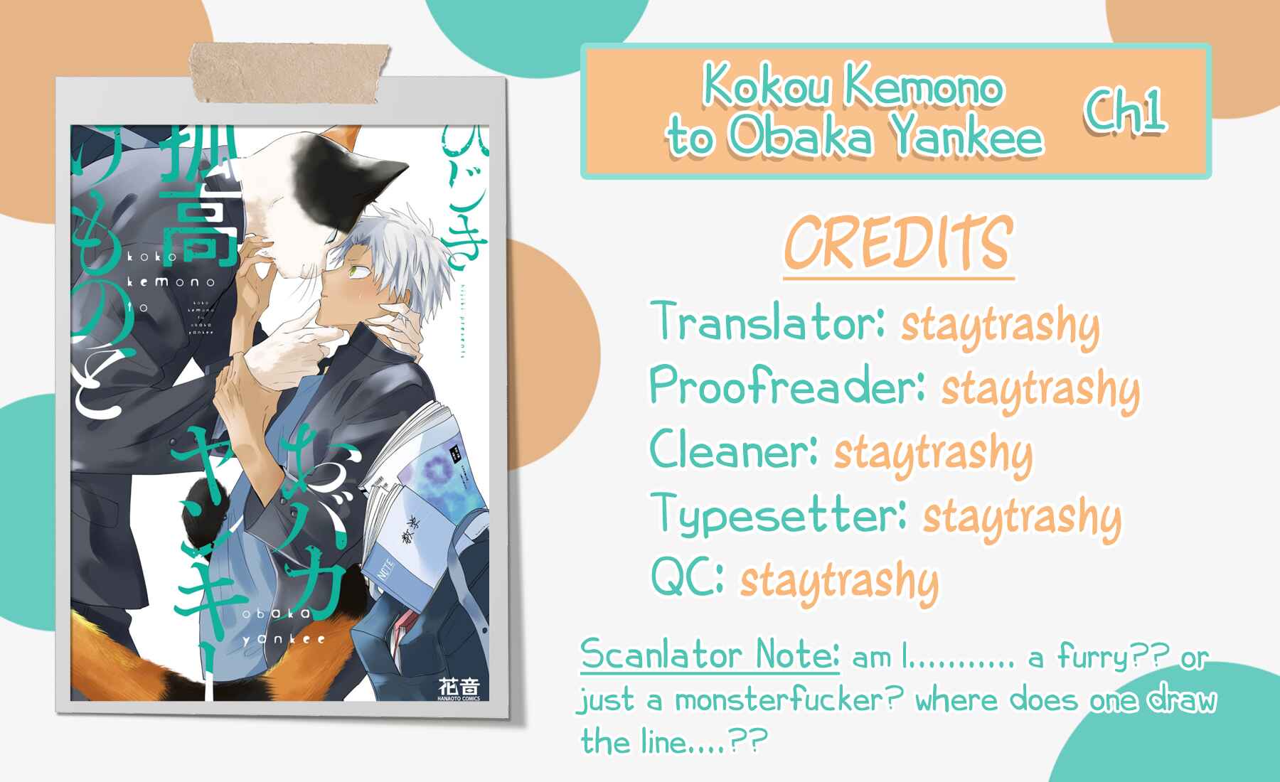 Page 1 Chapter 1 Kokou Kemono to Obaka Yankee